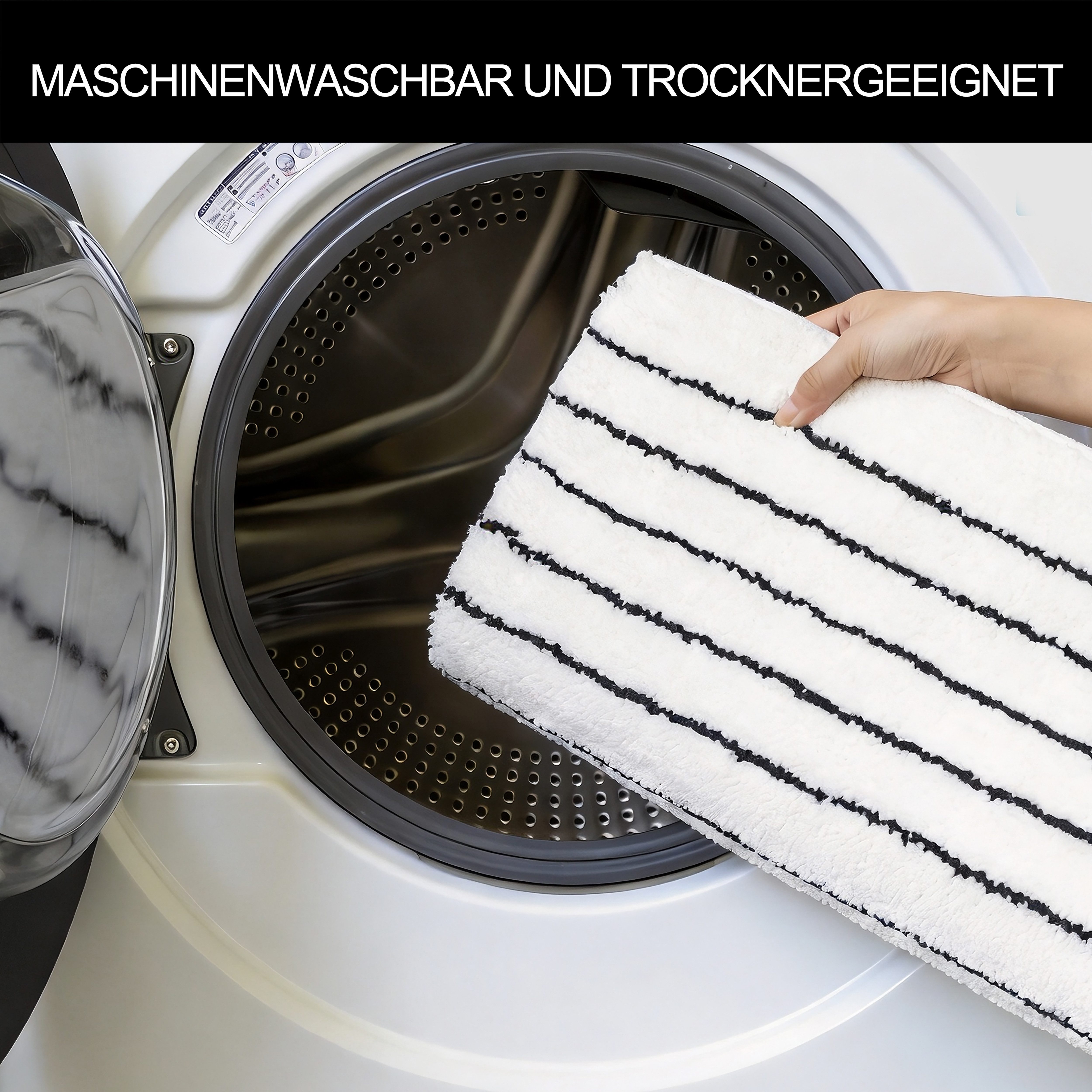 LeGer Home by Lena Gercke Badematte Tamsin, Badvorleger, Badezimmer Teppich, Duschvorleger, Höhe 10 mm, rutschhemmend beschichtet, schnell trocknend, fußbodenhe – Bild 5 von 5