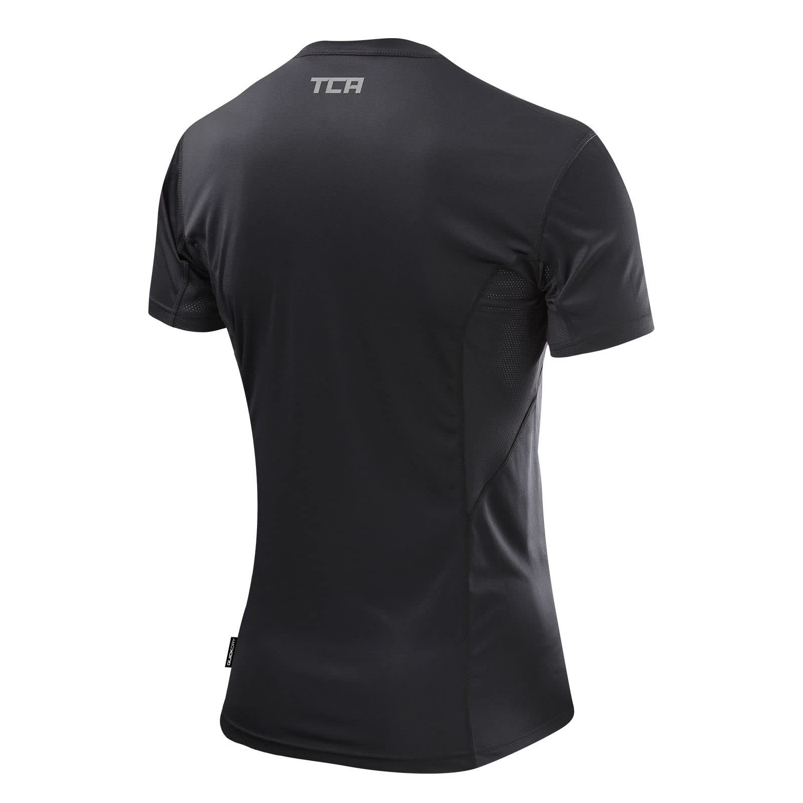 TCA Atomic Schwarz, - TCA T-Shirt Sportshirt Herren T-Shirt