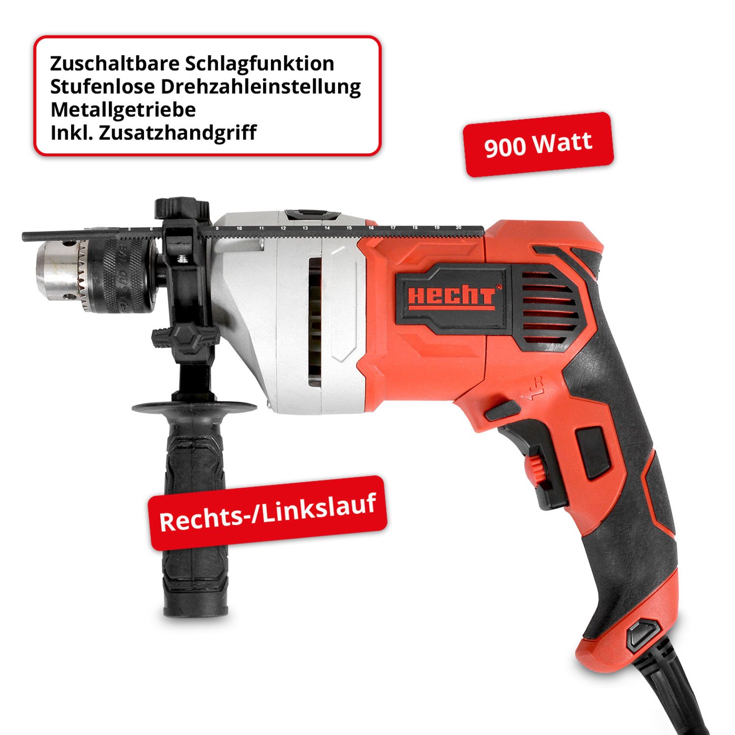 Hecht Bohrhammer mit Kabel Recht-Linkslauf 44800 günstig online kaufen