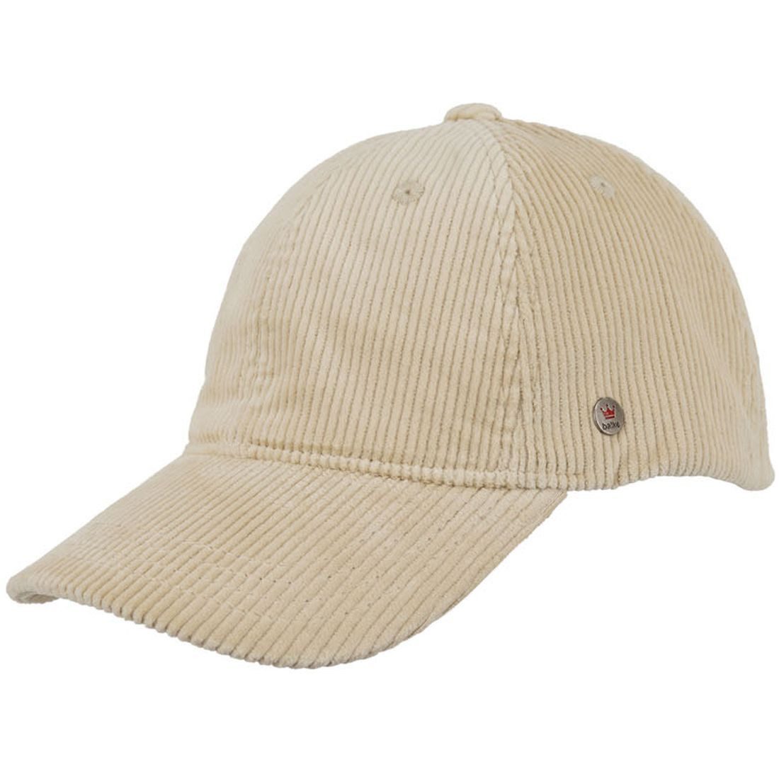 Balke Schiebermütze Unifarbene Cord Baseballcap mit dezentem Metall-Logo