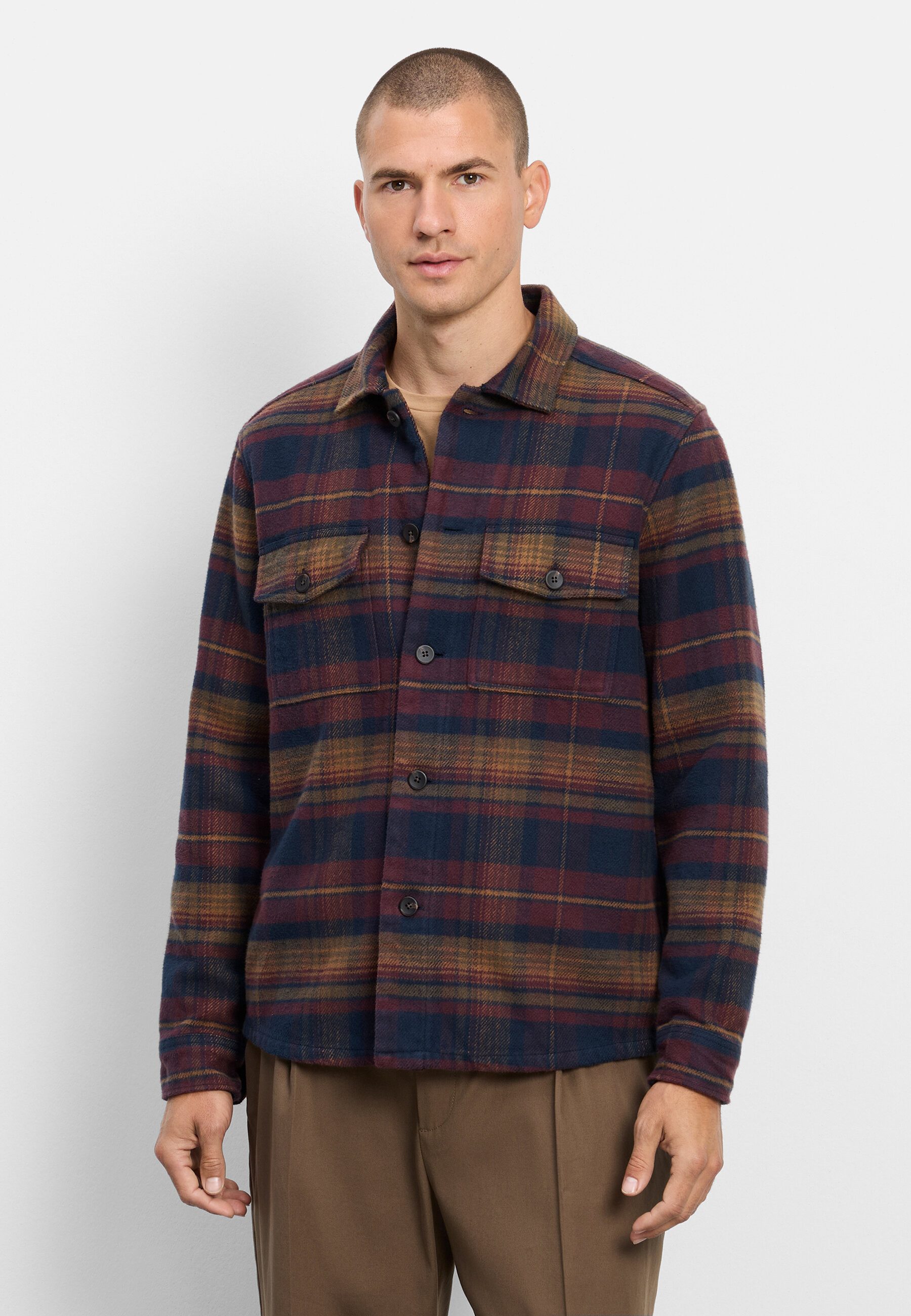 OLYMP Langarmhemd OLYMP Casual, Overshirt, Kent