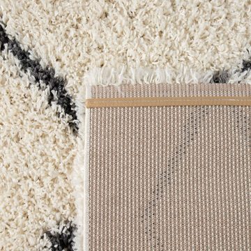 Hochflor-Teppich Kalmar 446, Paco Home, rechteckig, Höhe: 40 mm, Scandi Design, Rauten Muster, weich & kuschelig