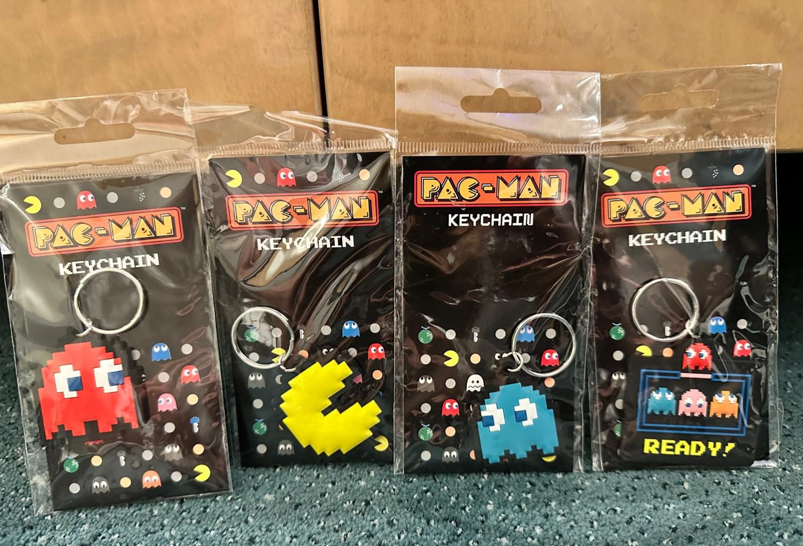 PYRAMID Schlüsselanhänger Schlüsselanhänger 5cm Kinder Mini Anhänger keychain Pac-Man Inky blau, Pac Man das Spiel als Schlüsselanhänger Pac-Man
