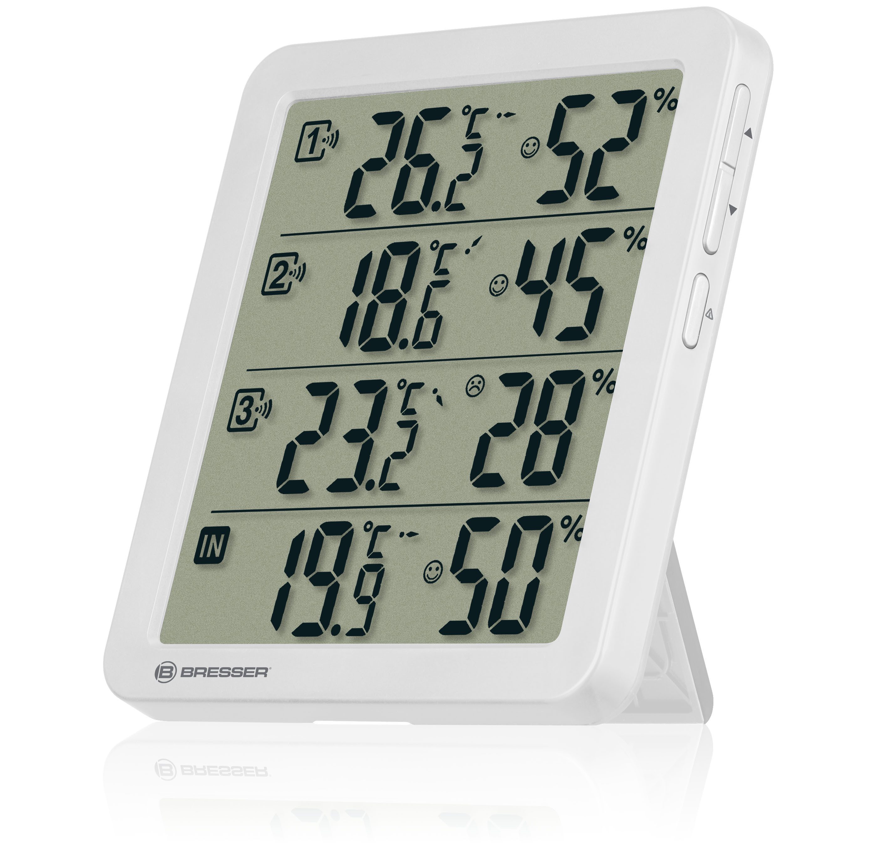 BRESSER Hygrometer BRESSER Quadro NV Thermo-Hygrometer weiß – Bild 2 von 5
