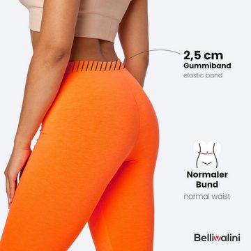 Bellivalini Leggings Damen Neon Hose 3/4 Radlerhose Jogginghose 80er Jahre BLV50-300 (1-tlg) nahtlos, Ideal für Sport Party Gym