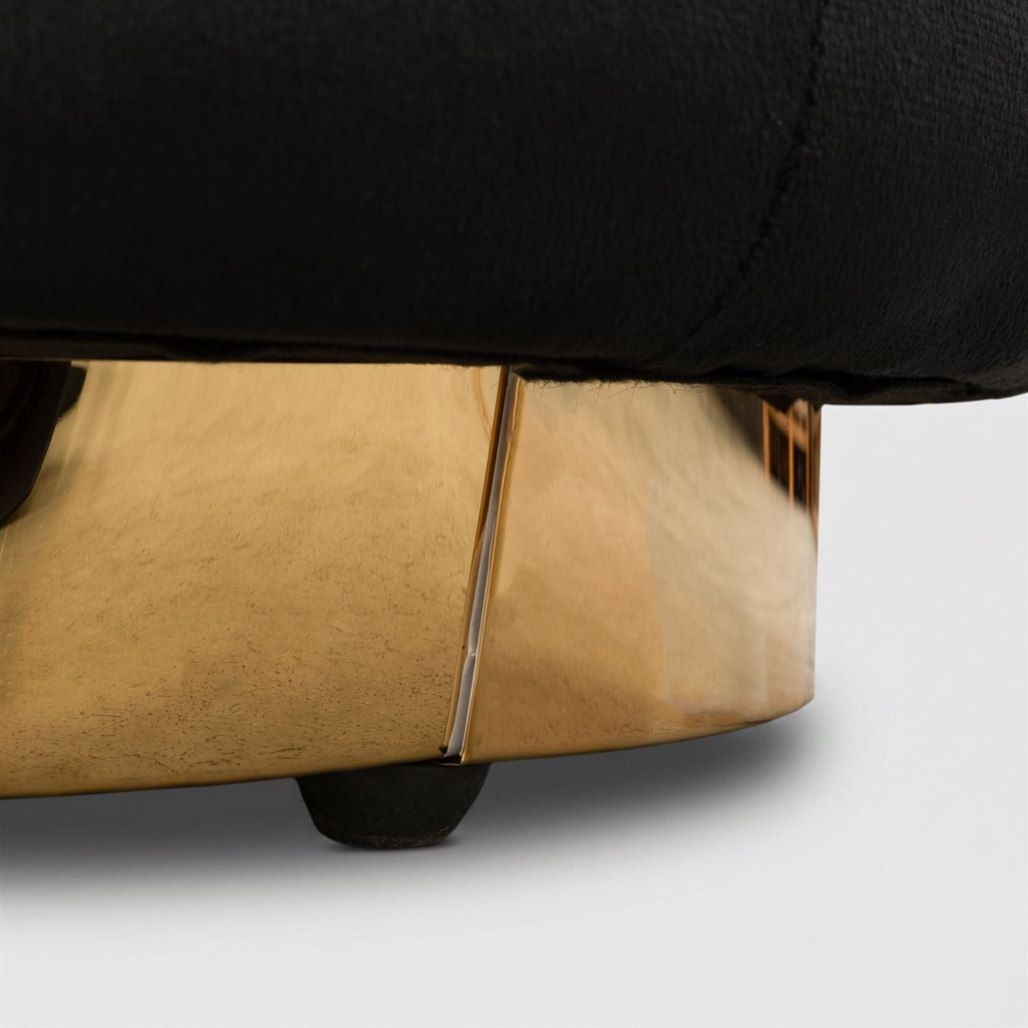 Lookway Pouf Pouf LUCIA im Glamour-Stil mit goldenem Sockel – Bild 4 von 5