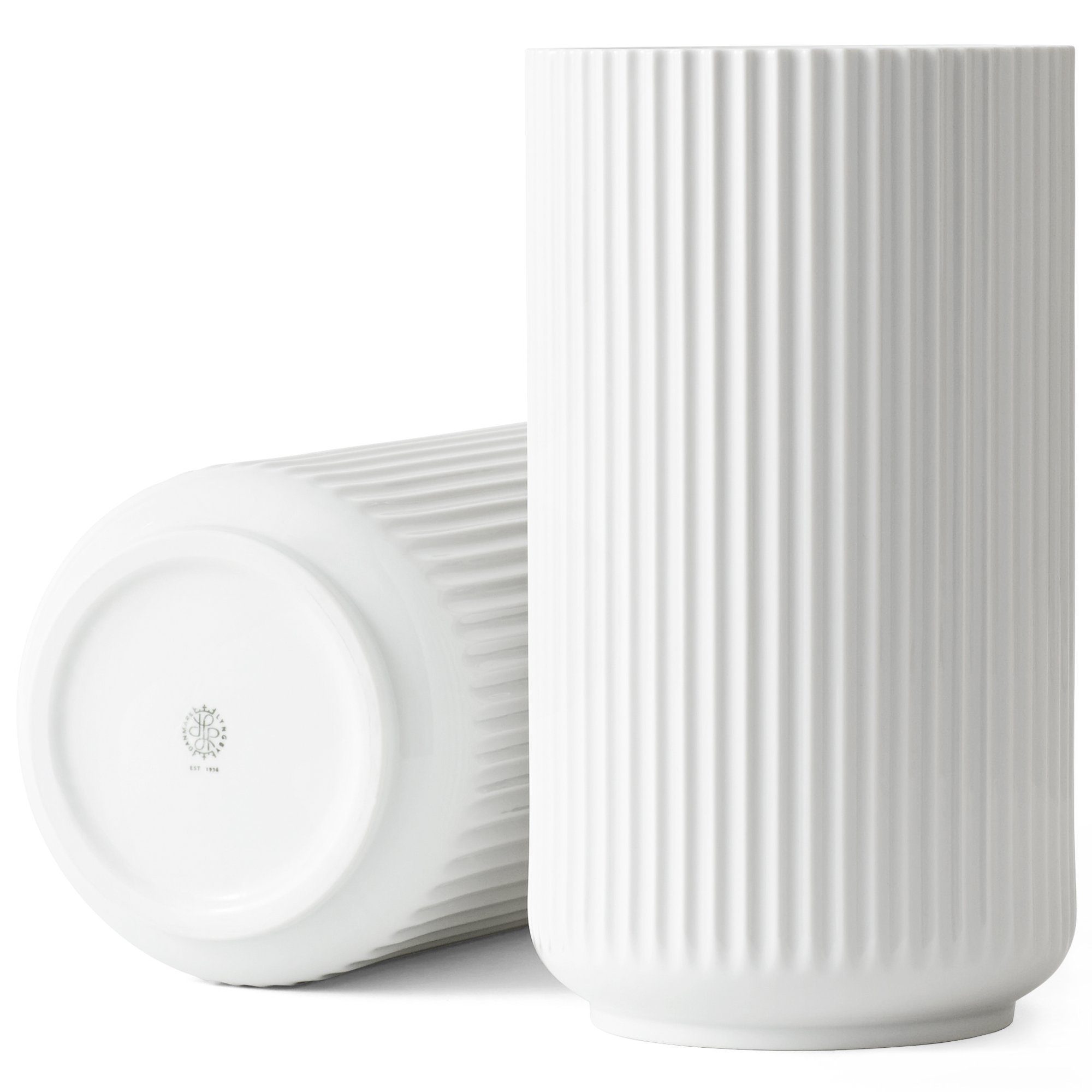 Lyngby Porcelæn Tischvase »Design Vase aus Porzellan in Weiß; Ikonische  Porzellanvase in Säulenform mit Rillen-Struktur« online kaufen | OTTO