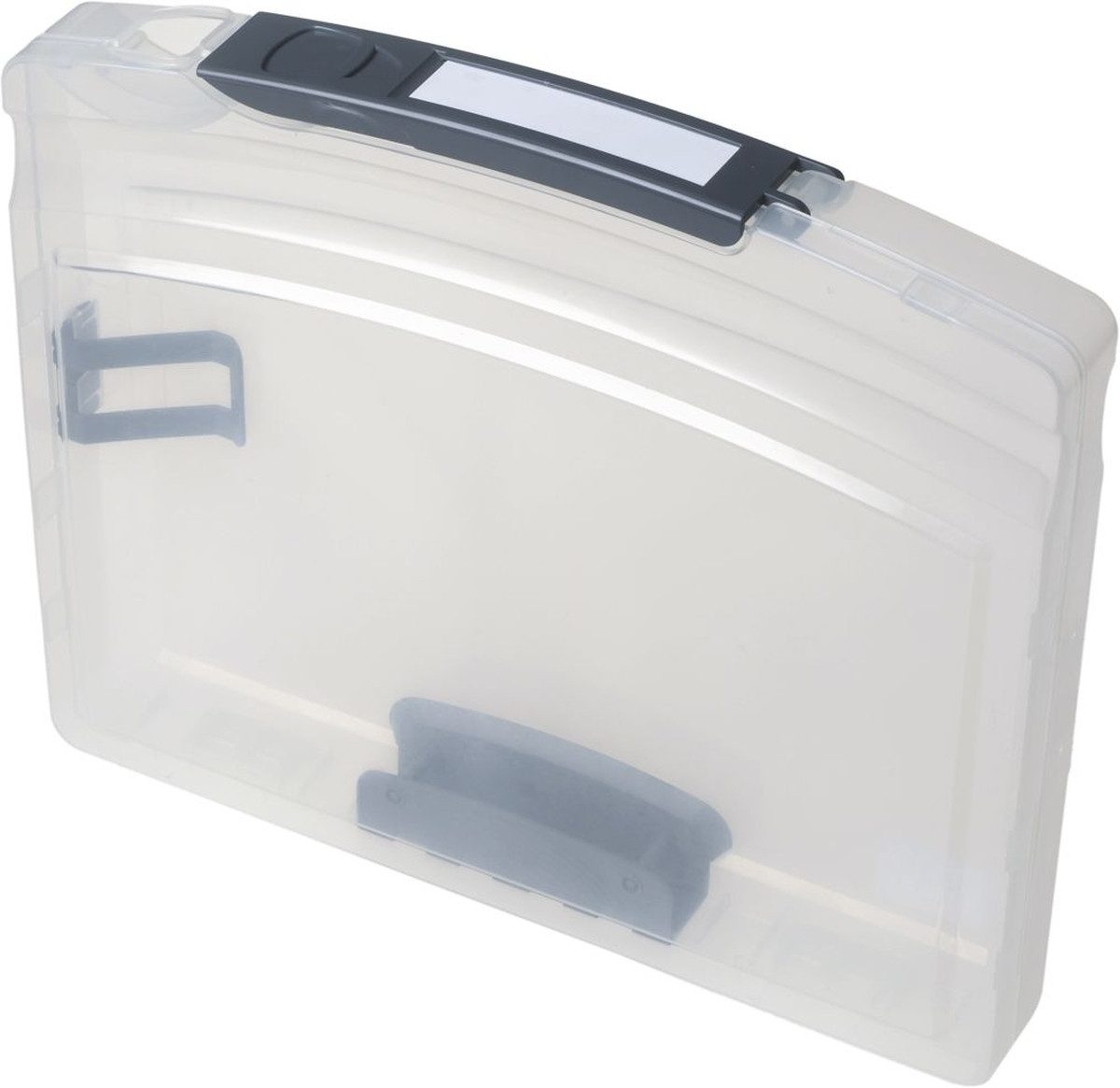 Fächermappe Dokumentenbox 'go-case' A4 mit steckbarer Mechanik/Niederhalter farblo