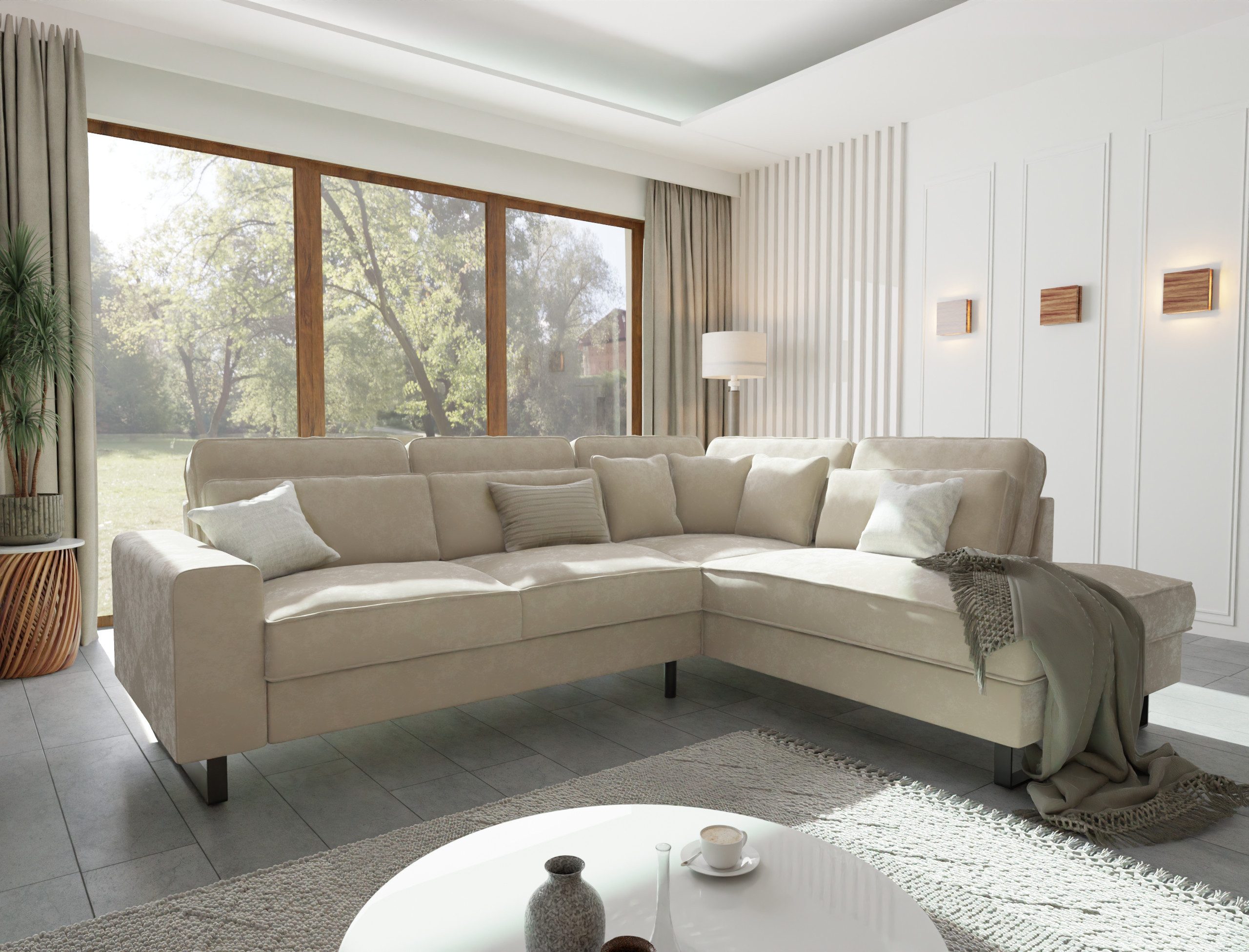 S-Style Möbel Ecksofa Ember mit Ottomane günstig online kaufen