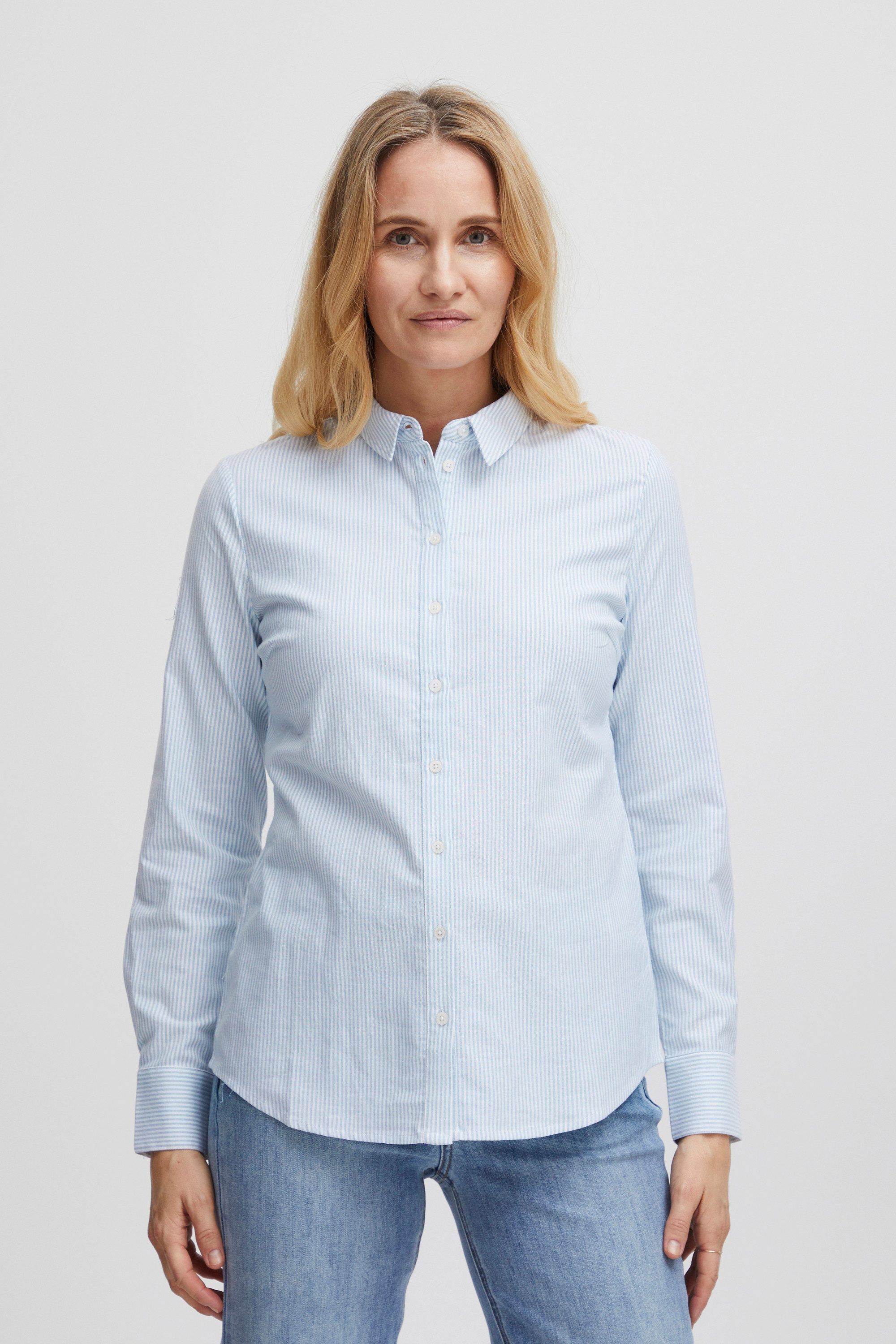 fransa Langarmbluse FRZaoxford