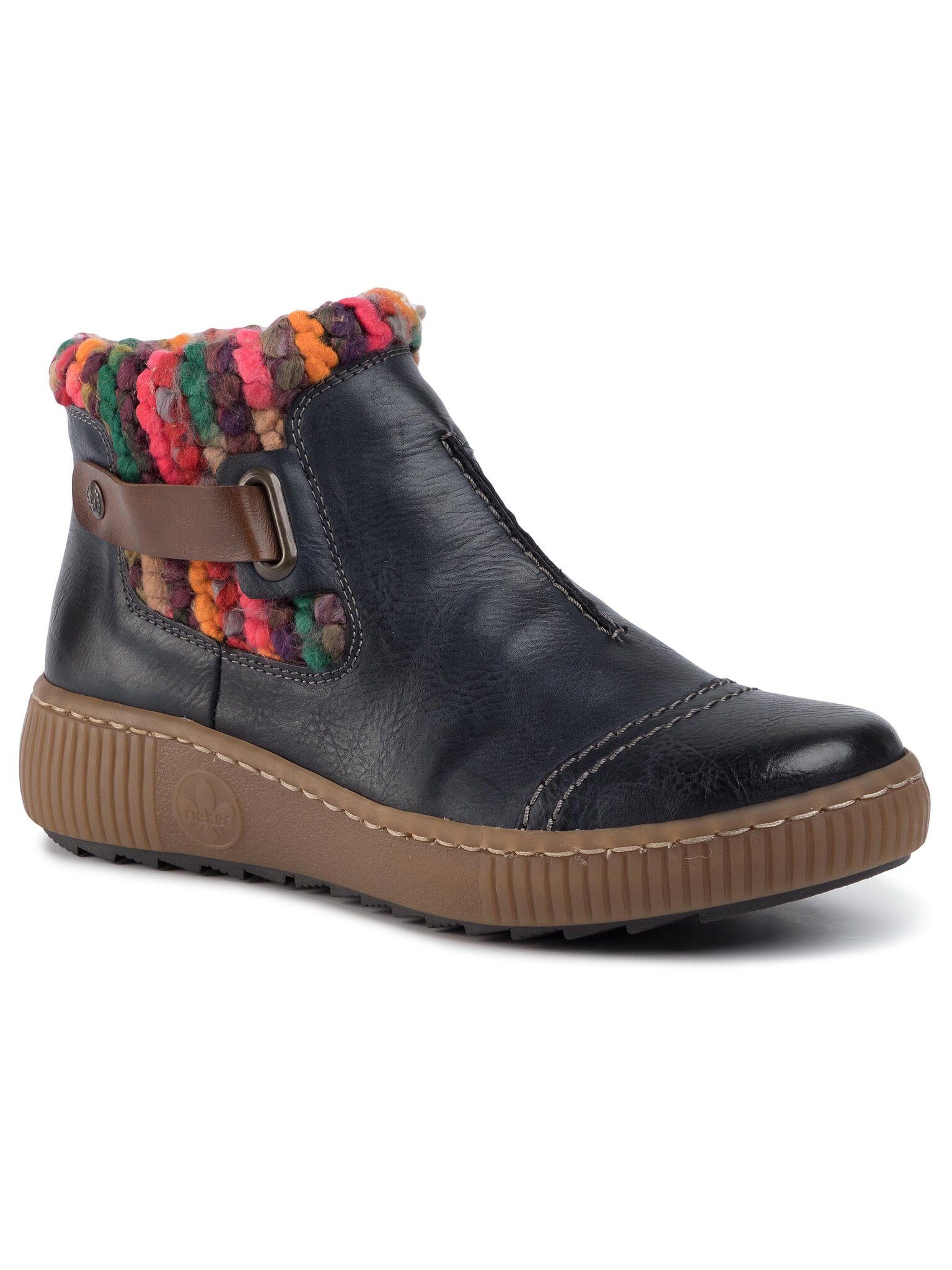 Stiefeletten Z6684-14 Blau Kombi Stiefelette