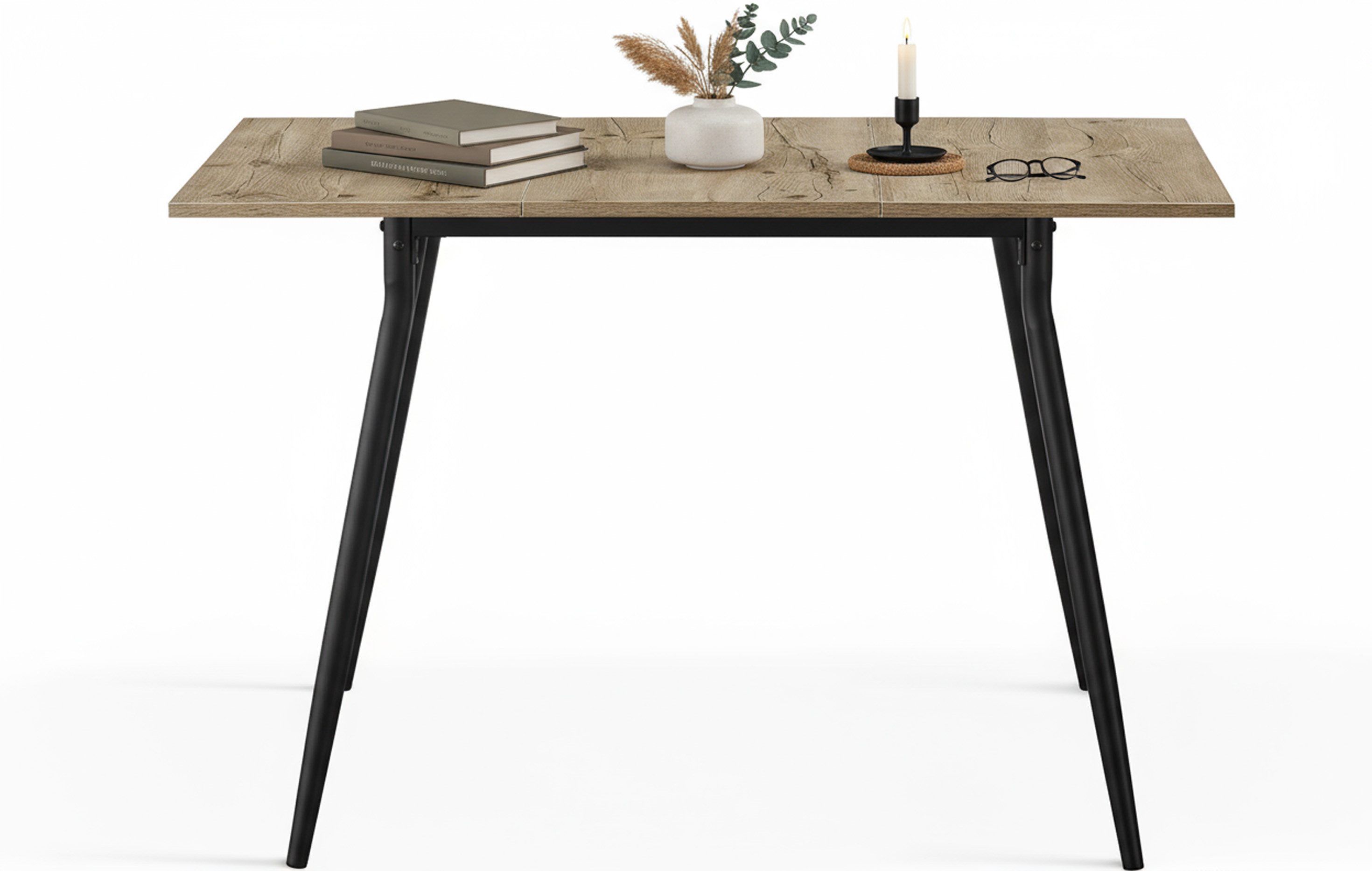 B&D home Esstisch LIO, Metallgestell schwarz oder weiß, ausziehbar, 4-6 Per günstig online kaufen