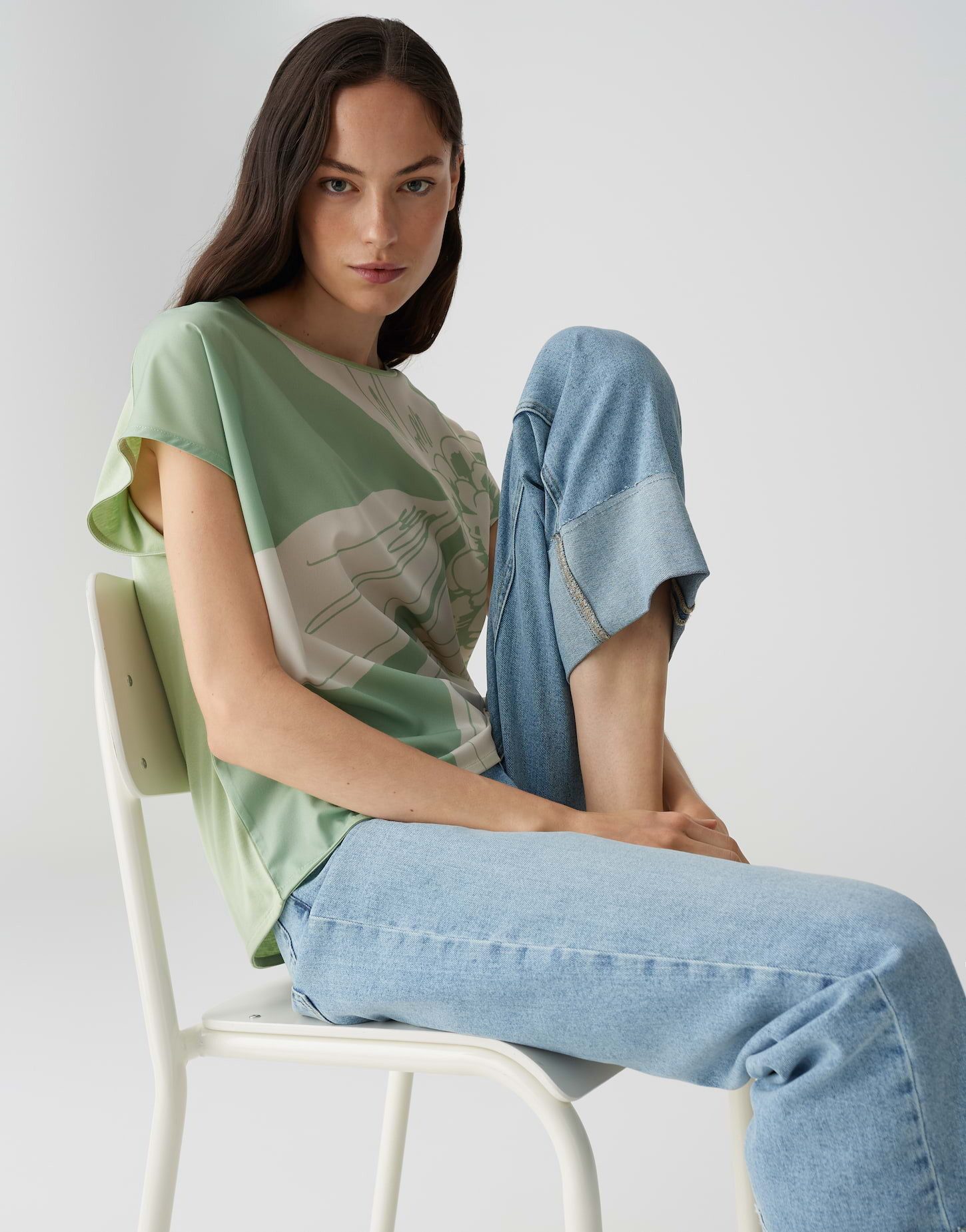 OPUS Print-Shirt SAMELIE PRINT Regular mit floraler Artwork