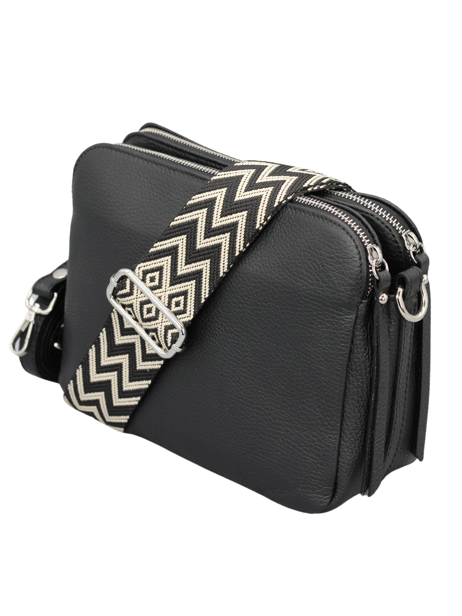 Adel Bags Schultertasche MARA Umhängetasche für Damen, Schultertasche aus Echtleder, hergestellt in Italien, mit 2 Riemen