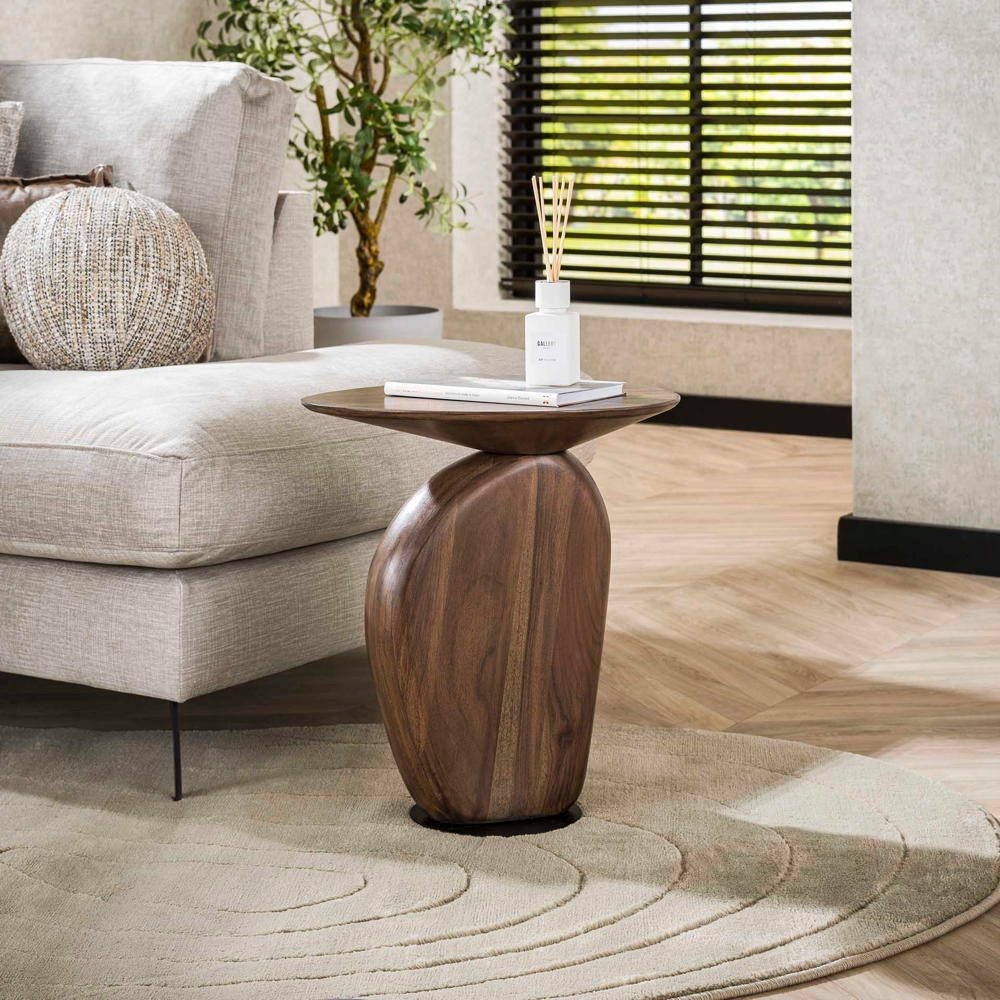 RINGO-Living Beistelltisch RINGO-Living Beistelltisch Flora aus Akazienholz in Natur-dunkel