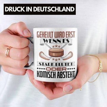 Trendation Tasse Eishockey Tasse Geschenk für Eishockey-Spieler Geschenkidee Geheult Wi