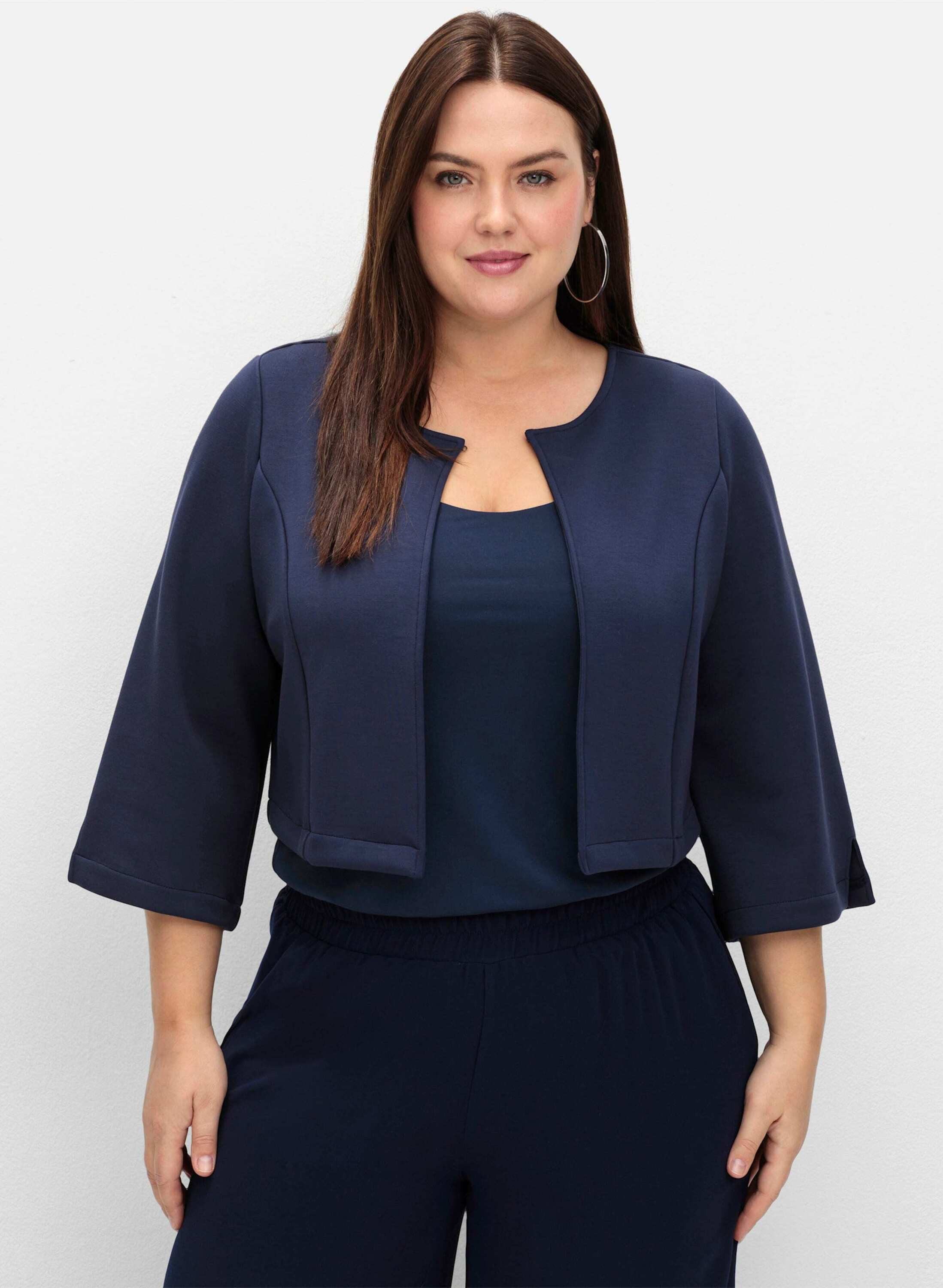 Sheego Blusenblazer Bolero 3/4-Arm – Bild 3 von 5
