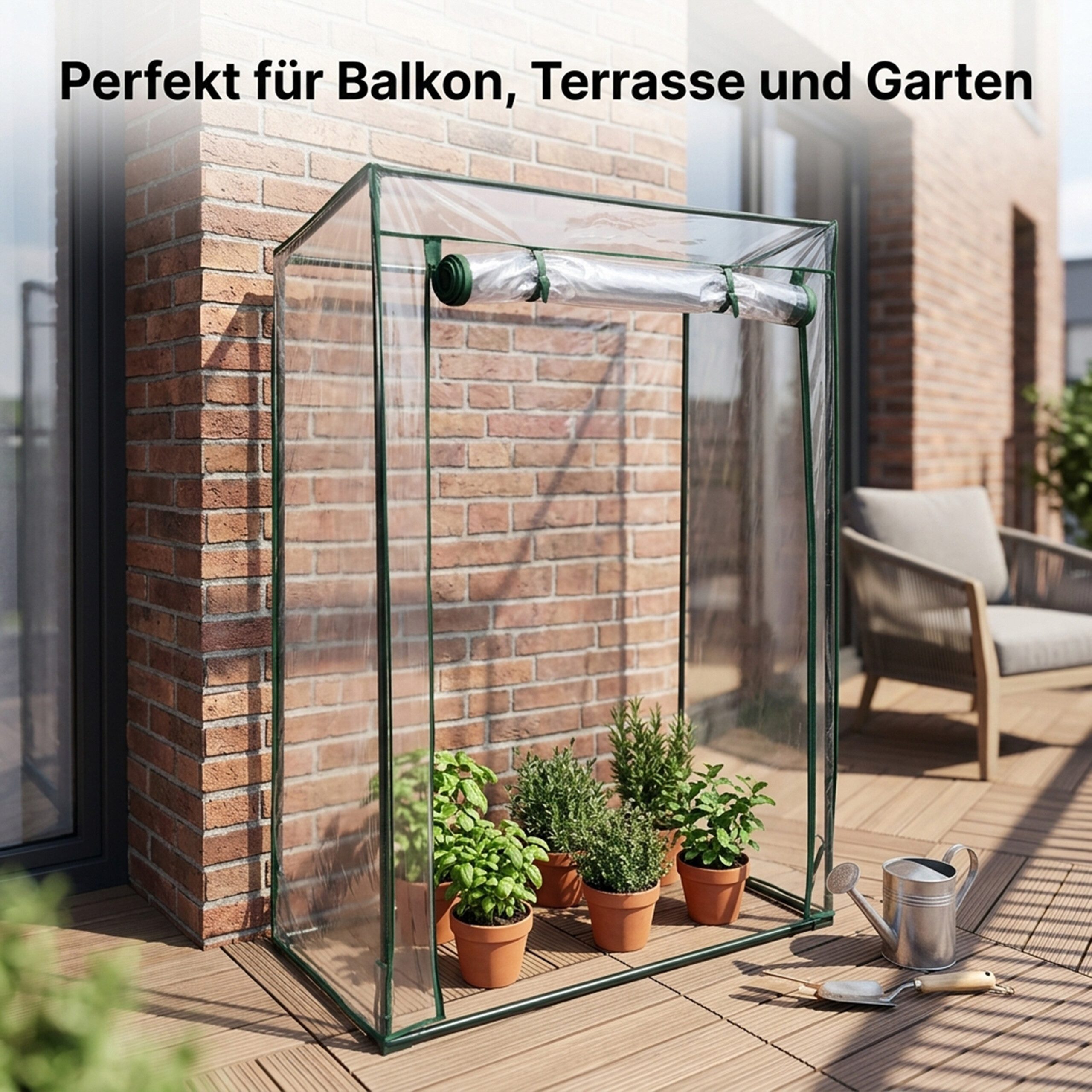 relaxdays Gewächshaus für Tomaten mit Schrägdach, BxTxH: 100 x 50 x 150 cm, BxLxH: 100 x 50 x 150 cm, 2-St., PVC – Bild 2 von 5