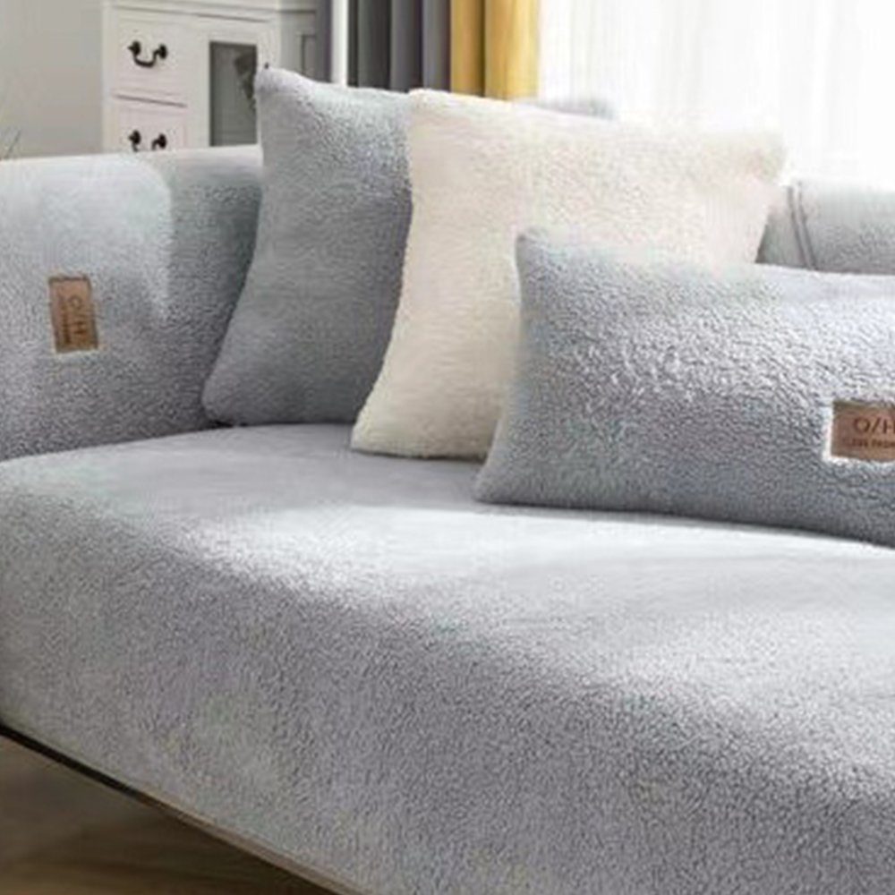 FELIXLEO Sofabezug Anti-rutsch Sofahusse Weicher Samt Sofaüberwurf Couchbezug 110x160cm,