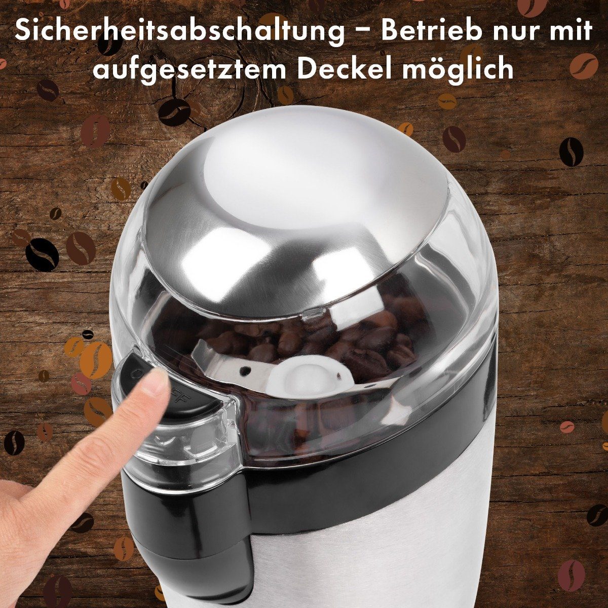 445 Kaffeemühle BOMANN mit KSW Edelstahlschlagmesser CB, elektrische Kaffeemühle