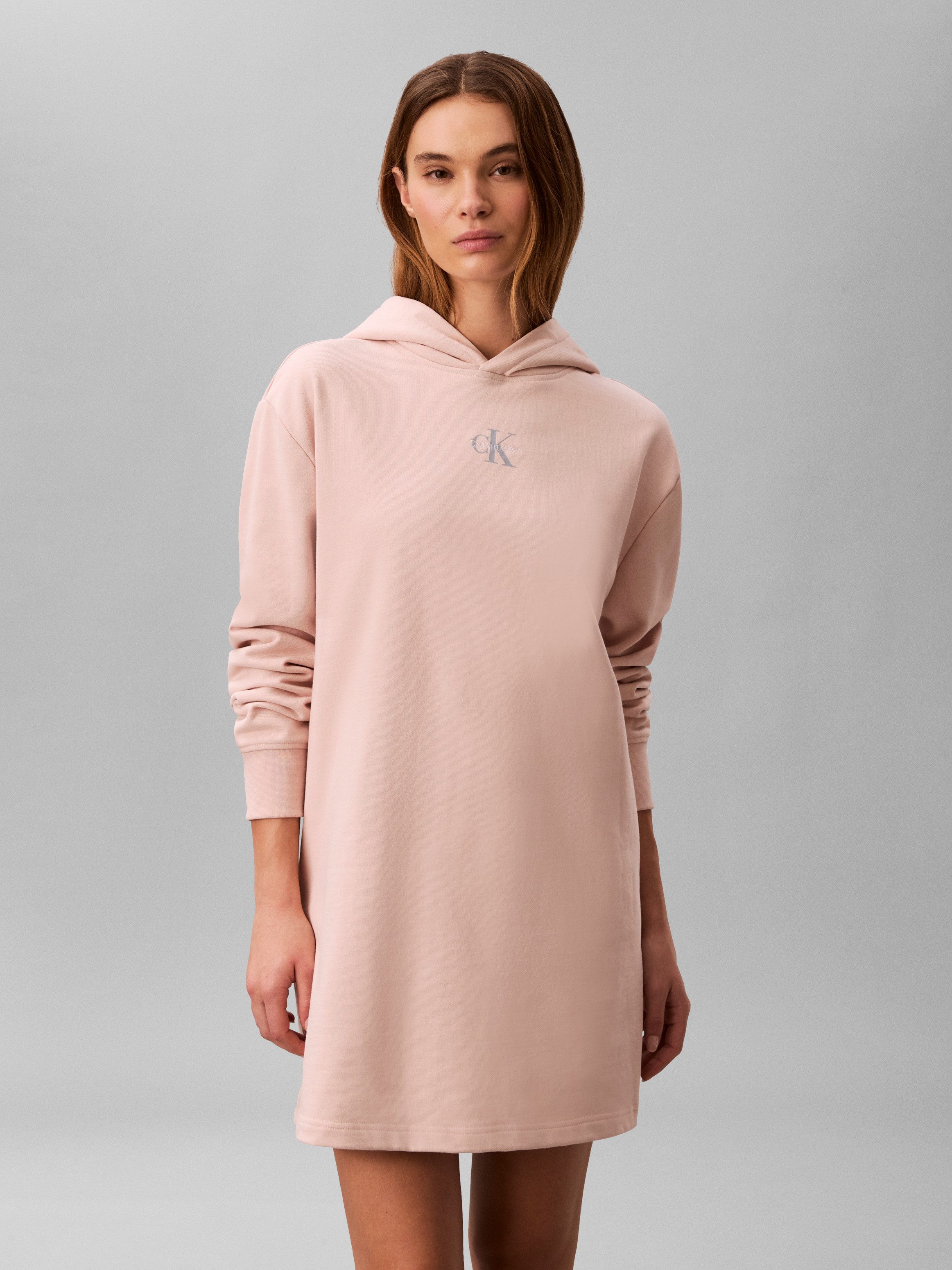Calvin Klein Jeans Sweatkleid LS MONOLOGO PREMIUM TERRY HOODIE Mit Rundhalsausschnitt, loose fit