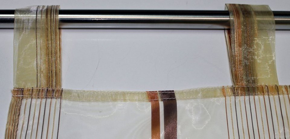 Gardine Chiemsee, HOSSNER - ART OF HOME DECO, Schlaufen (1 St), transparent,  Schlaufenschal im zeitlosen Design