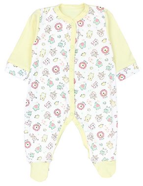 TupTam Strampler Baby Mädchen Schlafstrampler Strampler mit Fuß Schlafanzug 3er Pack (3-tlg)