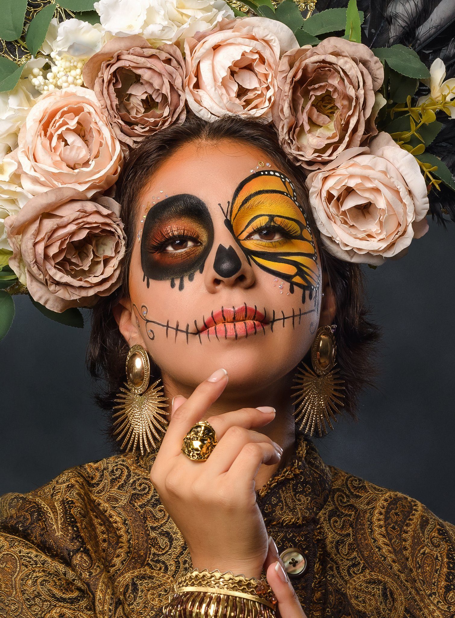 Kryolan GmbH Theaterschminke Make-up Schminke 4 Farben - Rehschminke Halloween, Voll deckende Cremeschminke auf Wachsbasis für Tiere wie Reh, Fuchs