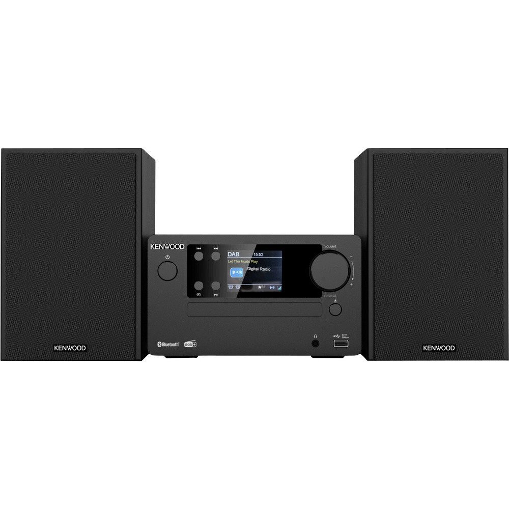 Kenwood Kenwood M-725DAB-B Stereoanlage DAB+, Bluetooth®, CD, USB, 2 x 25 W S Stereoanlage