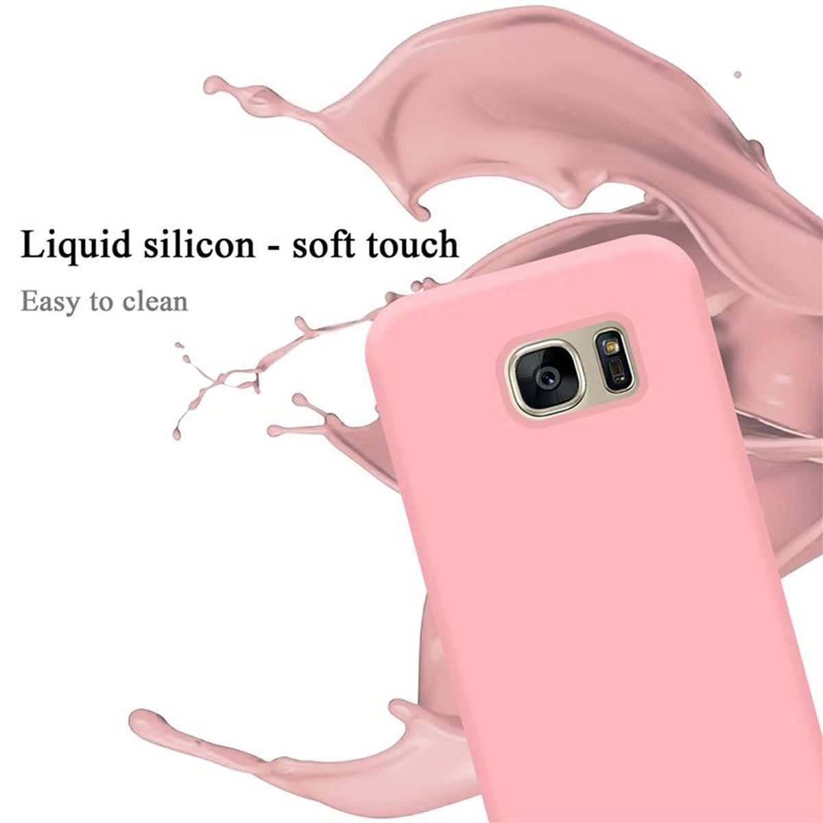 Cadorabo Handyhülle für Samsung Galaxy S7 Hülle Samsung Galaxy S7, Flexible Hülle TPU Silikon Schutzhülle Back Cover Case