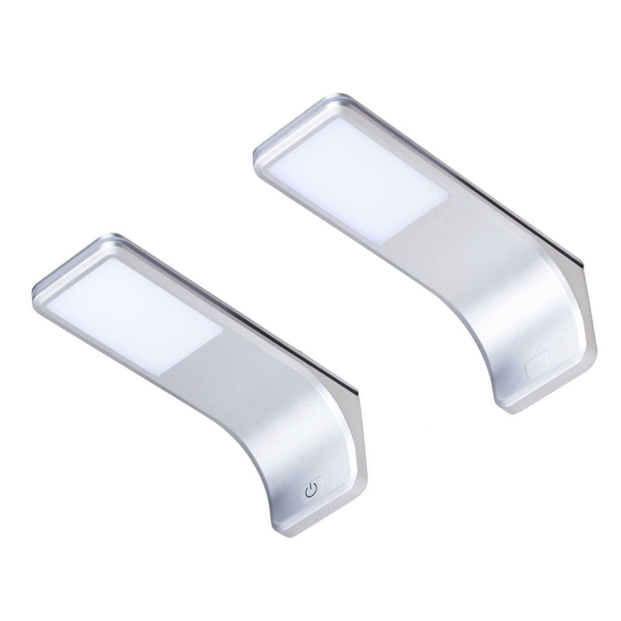 kalb LED Unterbauleuchte LED Unterbauleuchte, flach dimmbar mit Touch-Schalter, silbergrau, 2er Set, neutralweiß