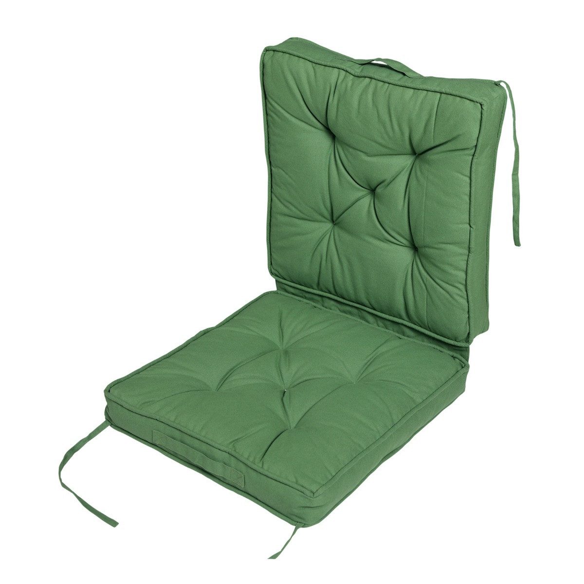 Homescapes Sitzkissen Reisekissen grün 50 x 50 cm – klappbares Sitzkissen Auto