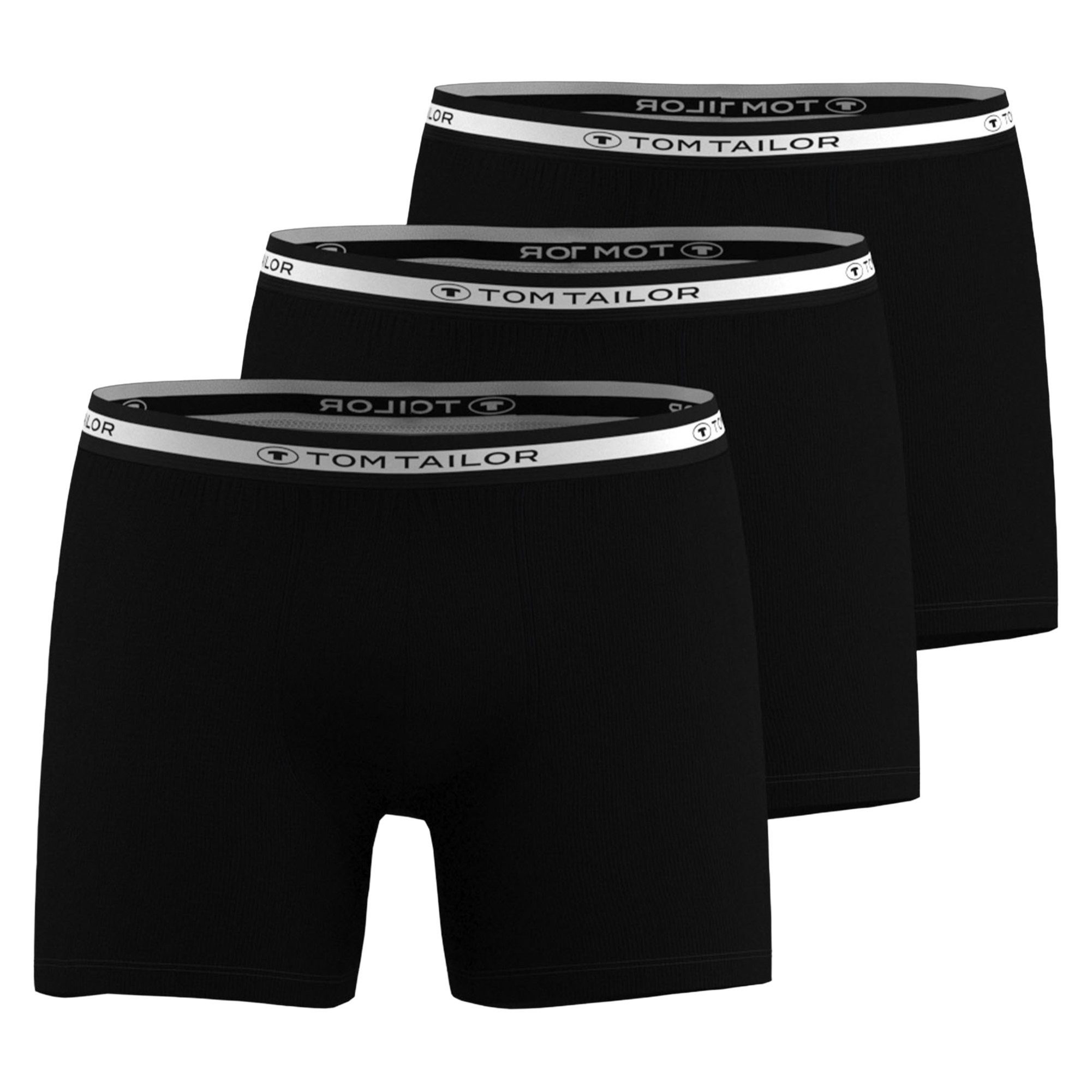 TOM TAILOR Boxer Herren Boxershort 3er Pack Baumwolle Buffer (Packung, 3er Pack)