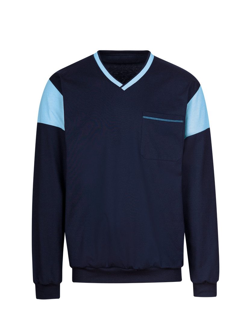 Trigema Schlafanzug TRIGEMA Modisches Schlafanzugoberteil mit Brusttasche (1 tlg)