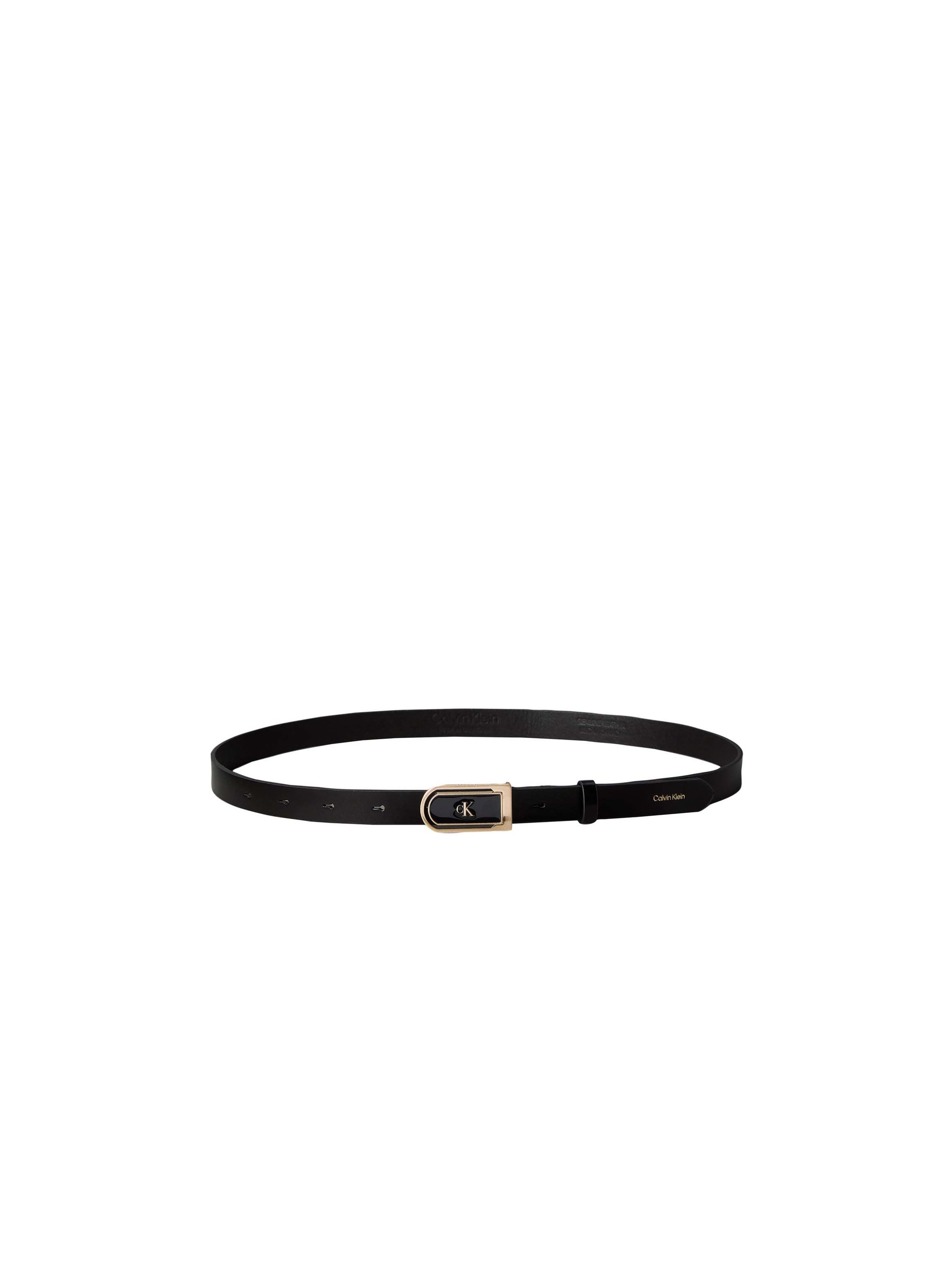 Calvin Klein Ledergürtel ROUND CK ENAMEL PLAQUE 20MM Regular fit und größenverstellbar
