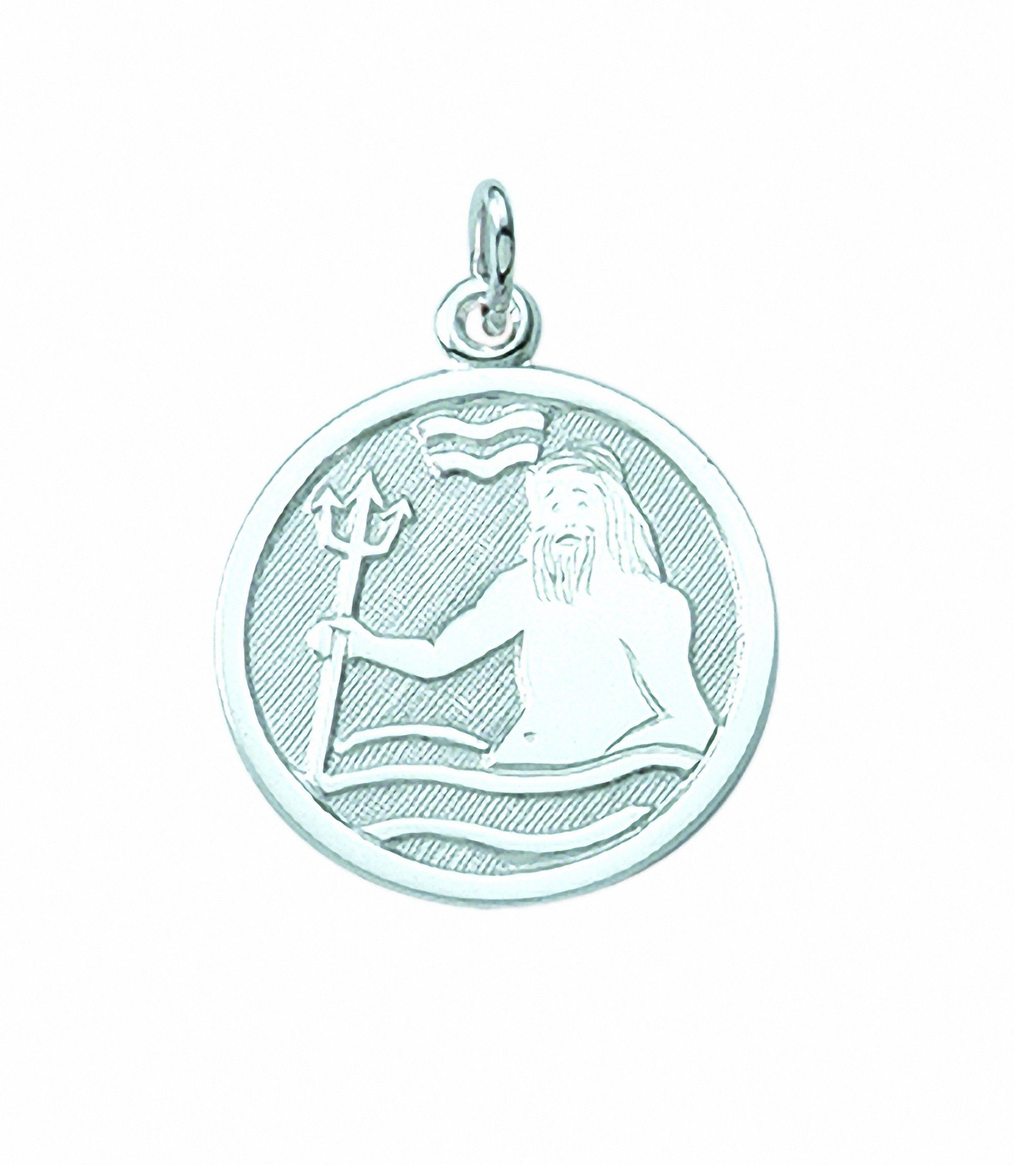 Adelia´s Kette mit Anhänger 925 Silber Sternzeichen Anhänger Wassermann Ø 15,7 mm, Schmuckset - Set mit Halskette