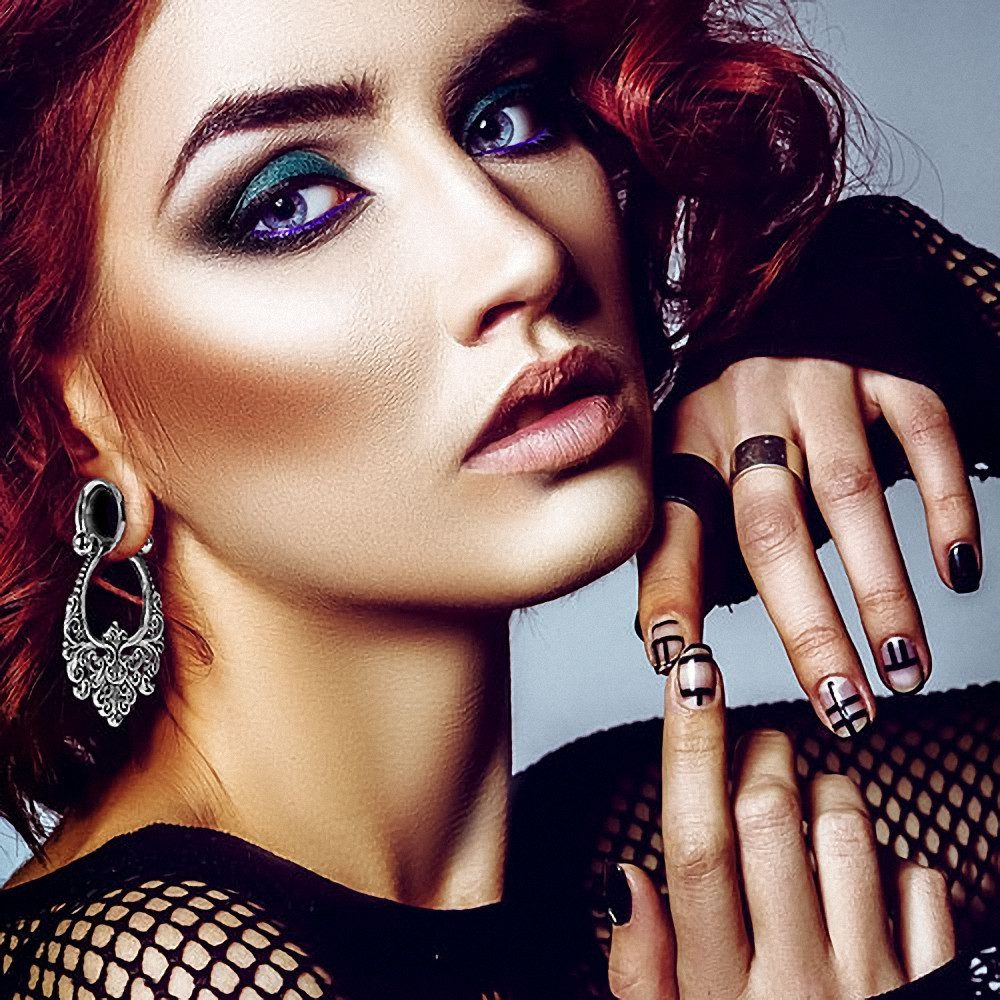 Taffstyle Plug Ohr Tunnel Piercing mit Ornament Tribal Ohrring Anhänger 6mm (Ausdrucksstarker Plug Ohrschmuck mit Tribal-Design für Damen und Herren)