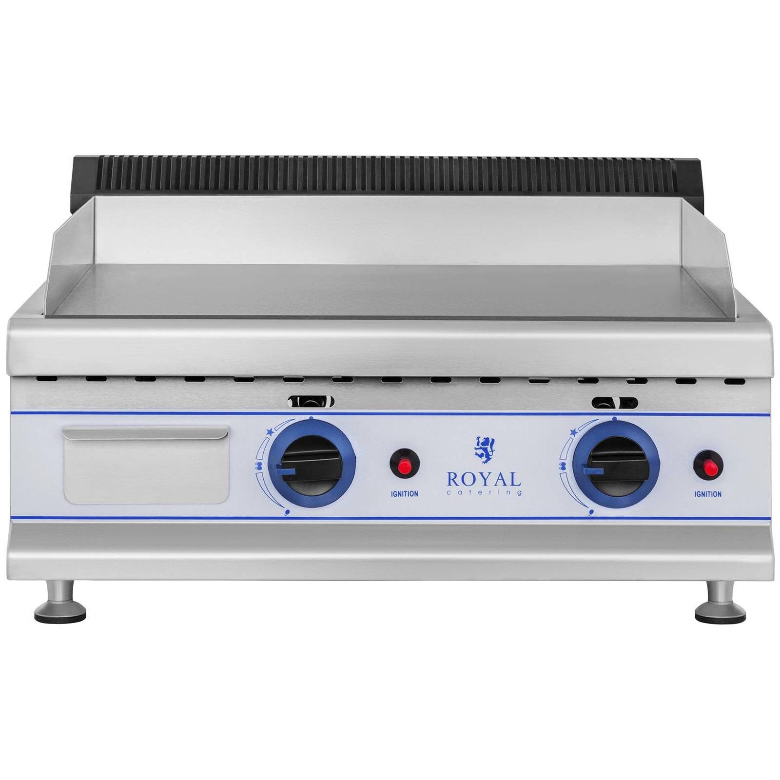 Royal Catering Gasgrill Doppel Grillplatte 60 x 40 cm Griddle Bratplatte Griddleplatte glatt