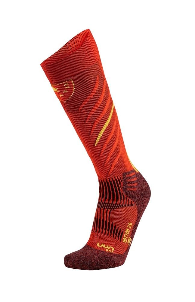 UYN Skisocken Natyon 2.0 China rot/gelb Herren -1 Paar