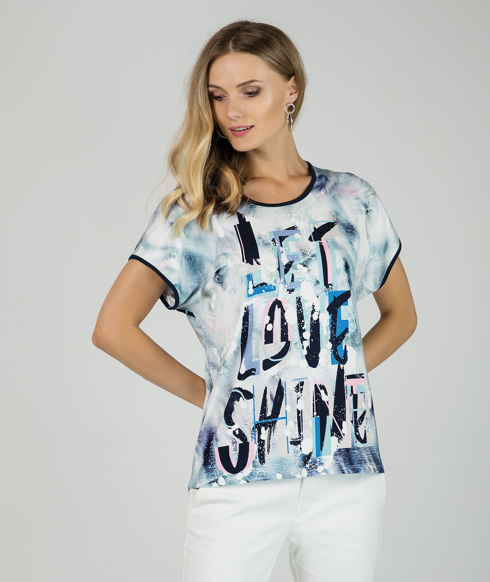 Passioni Print-Shirt T-Shirt mit Statement-Print günstig online kaufen