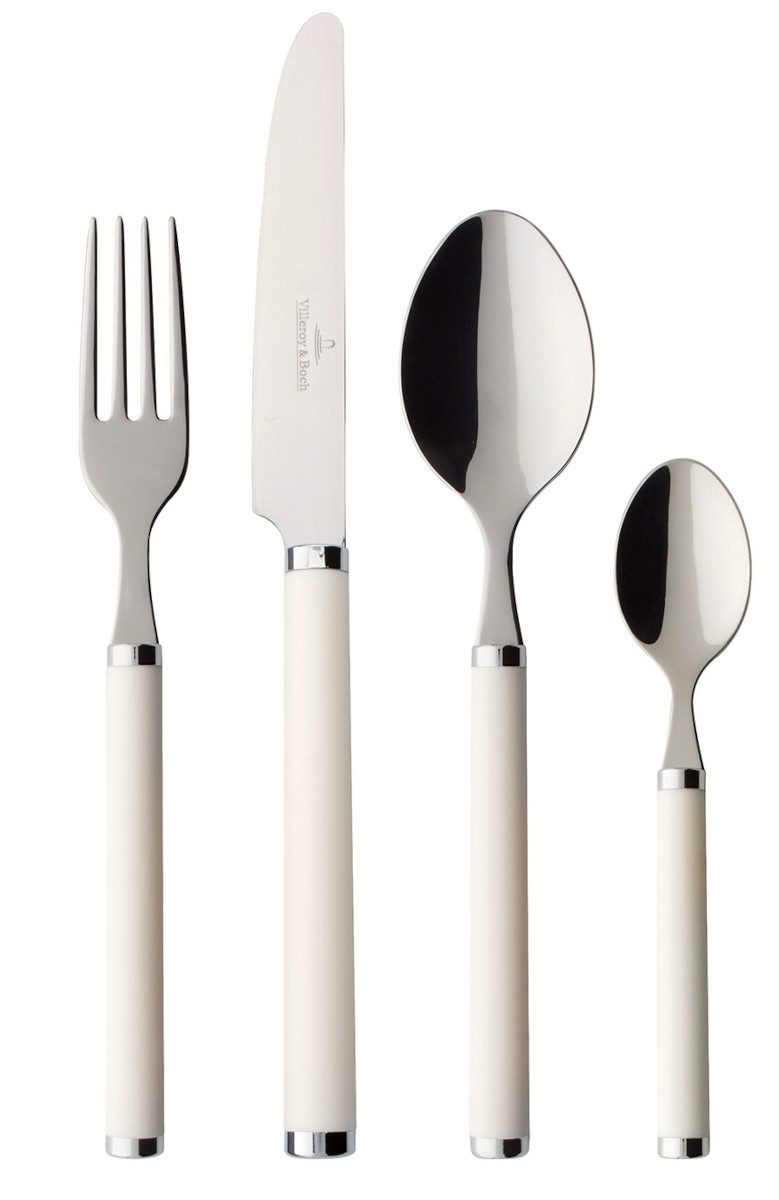 Villeroy & Boch Столовый сервиз Play! white pearl Tafelbesteck 24tlg., Edelstahl / Kunststoff