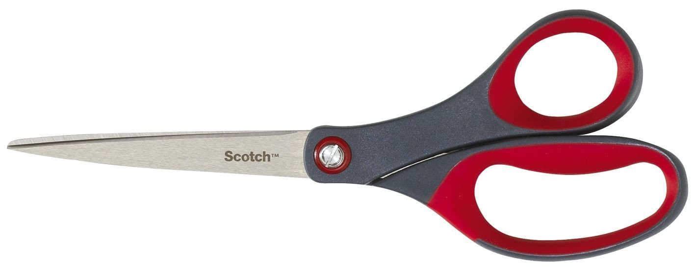 cm Papierschere Kugelschreiber 20,0 SCOTCH grau-rot Scotch 1448