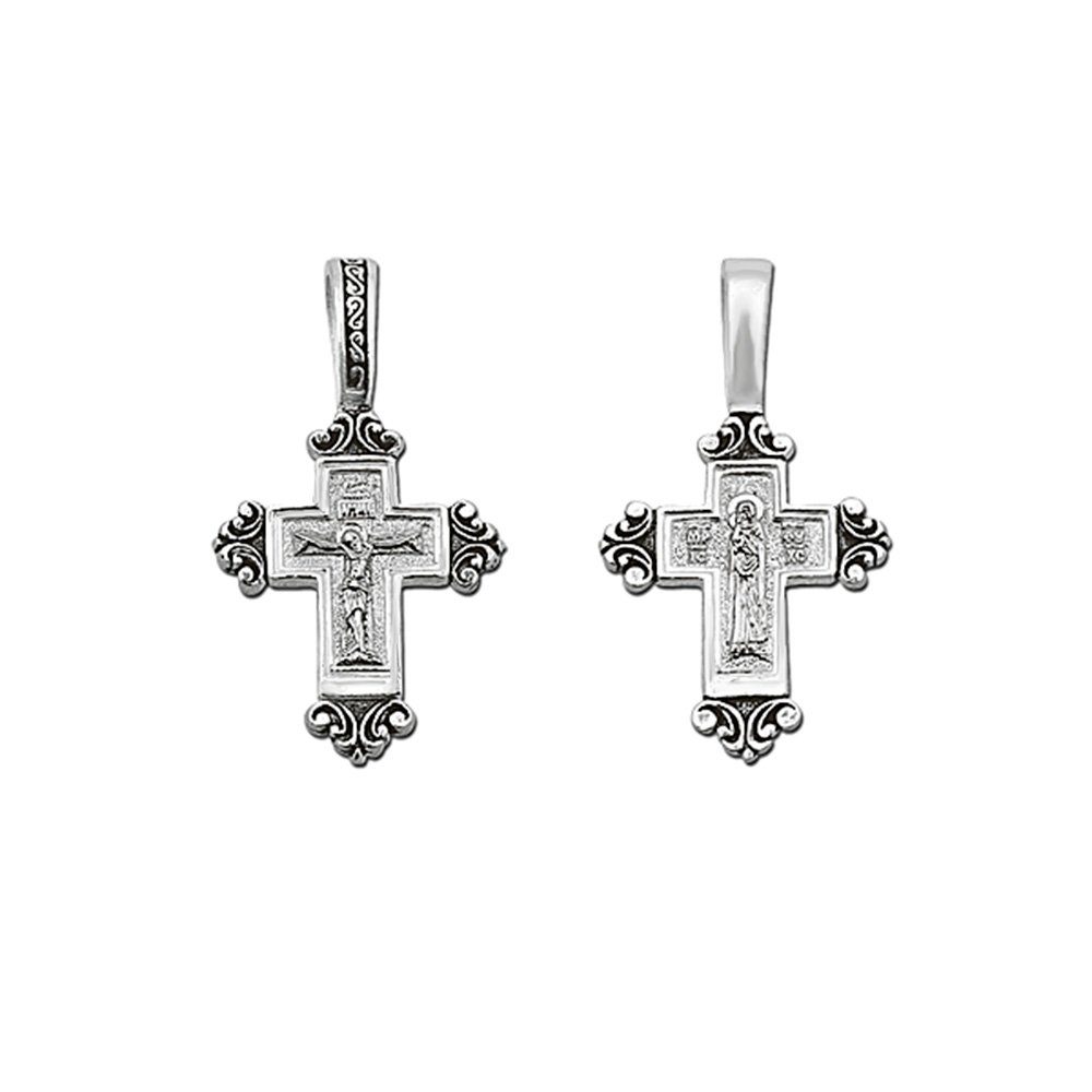 Kreuzanhänger Sterling Silber Kreuz 925 Orthodoxe Anhänger Russi