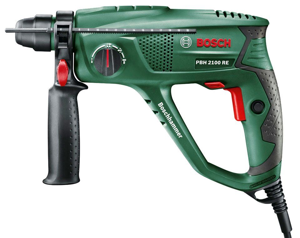 Bosch Home & Garden PBH 2100 RE rotary hammer, 230 V, max. 2300 rpm, incl. 6-piece drill bit set