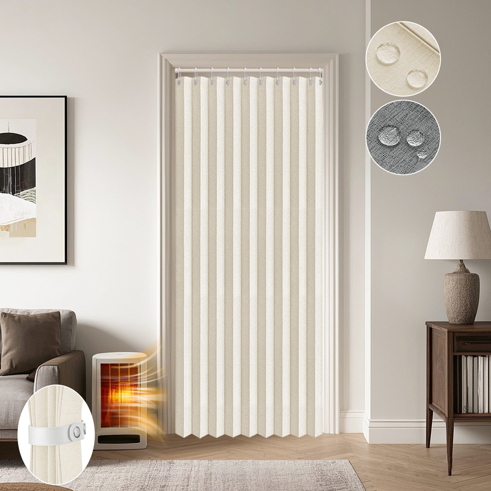 Jibenhome Vorhang Türvorhang Wasserdichter Vorhang für Schlafzimmer,Sichtsc günstig online kaufen