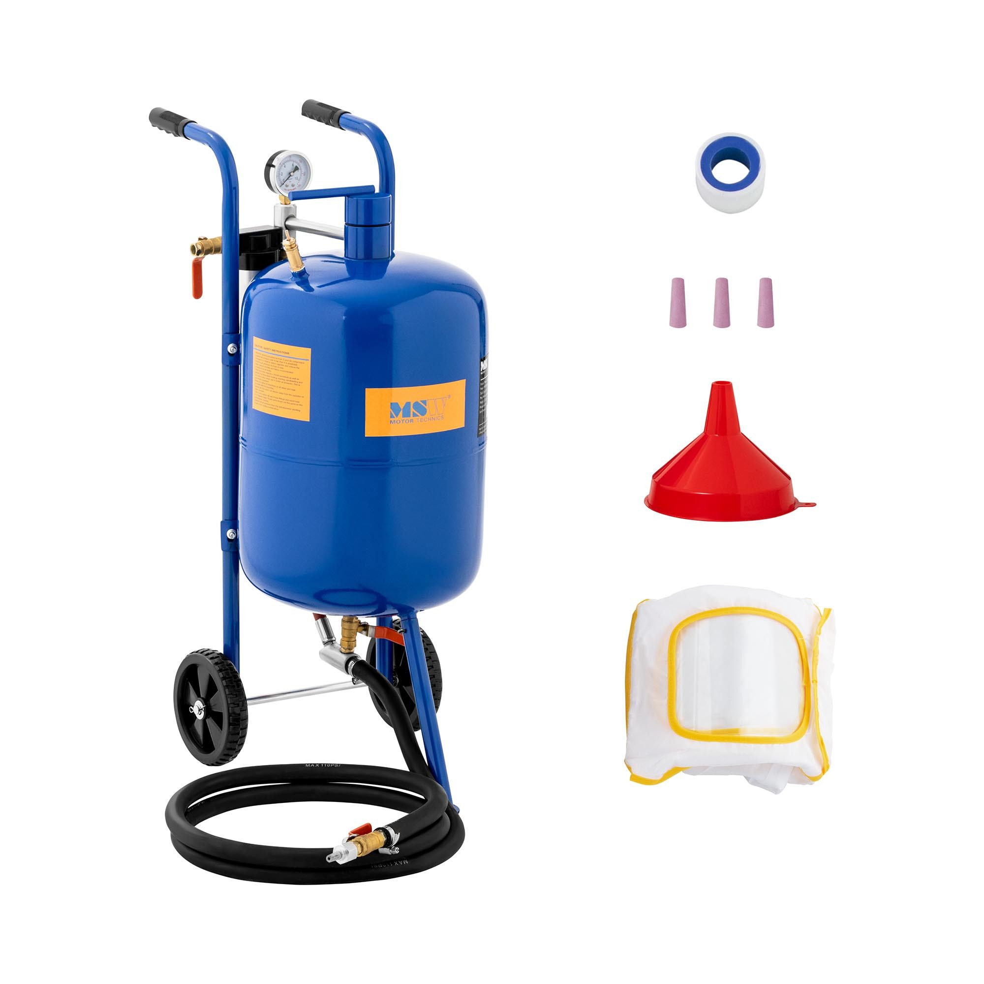 Sandstrahler Druckluft Sandstrahlgerät mobil Sandstrahlanlage 40 L