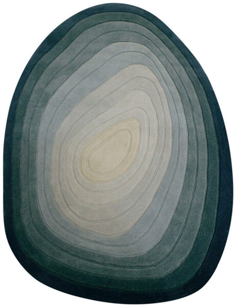FLAIR RUGS Teppich PUDDLE OMBRE WOOL, rechteckig, Höhe: 11 mm, Wollteppich in Pfützenform