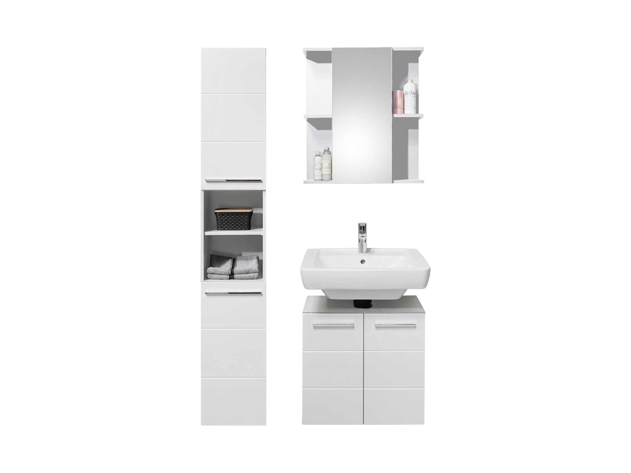 moebel-dich-auf Badmöbel-Set Vail, (Set 2, Hochschrank, günstig online kaufen