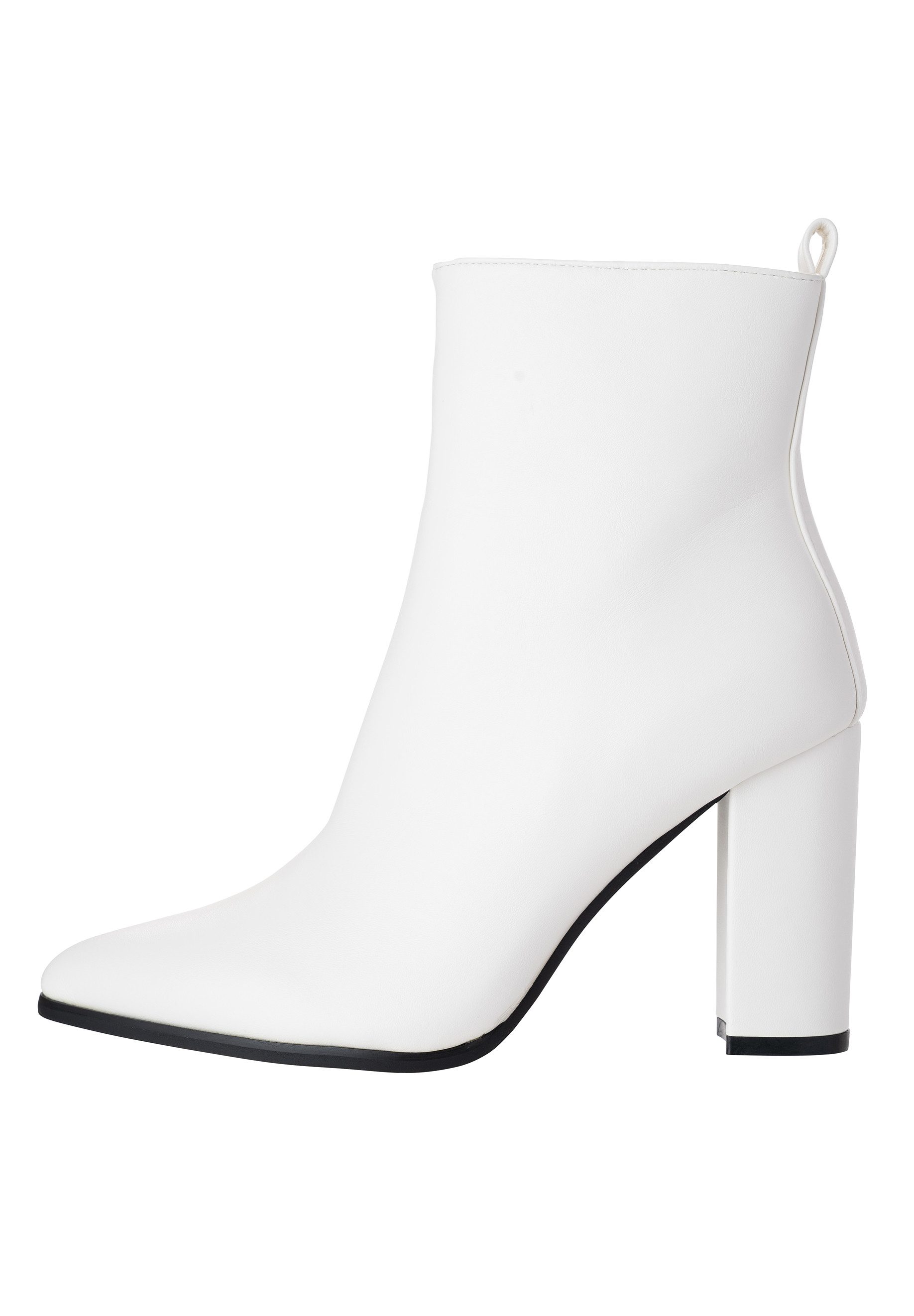 Salinyang Damen Stiefeletten Ankle Boots Spitz mit modernem Blockabsatz Stiefelette