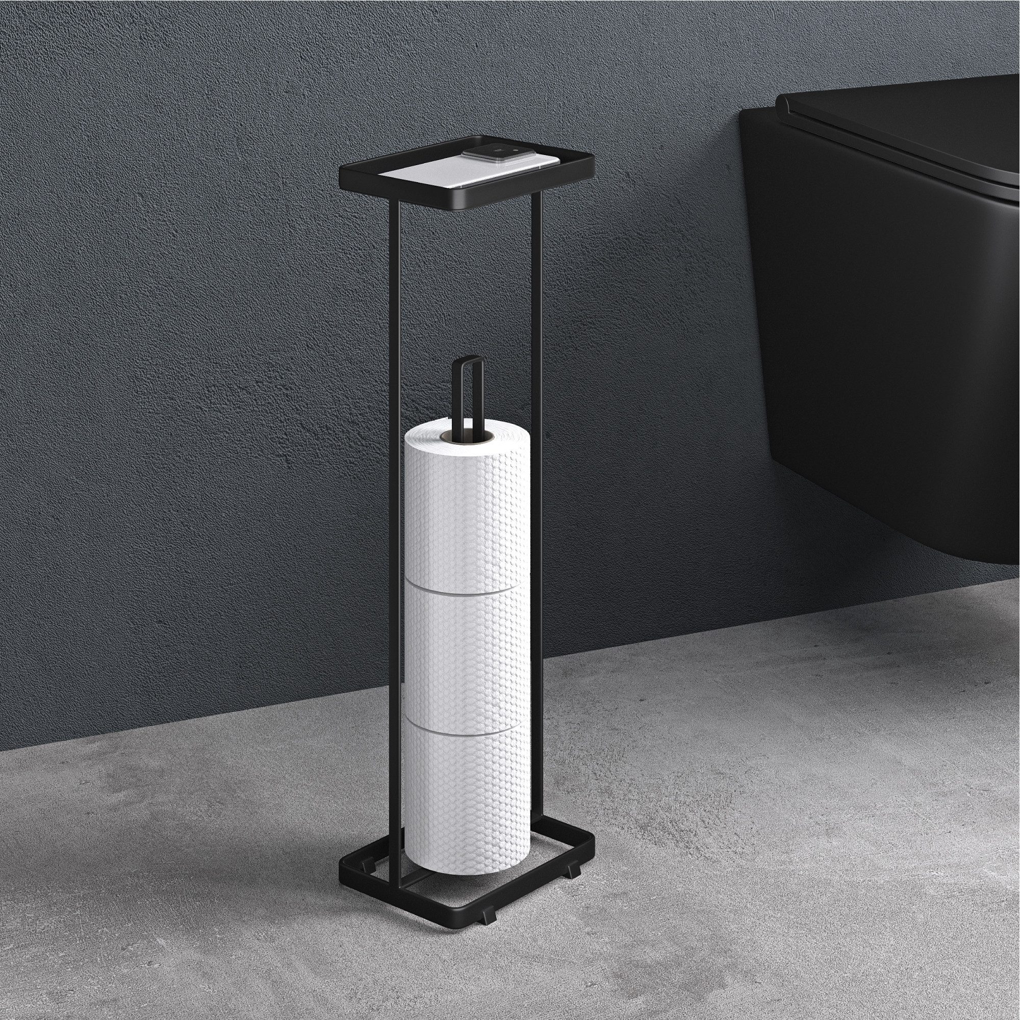 doporro Toilettenpapierhalter Stehend Klopapierhalter Badezimmer Aufbewahru günstig online kaufen